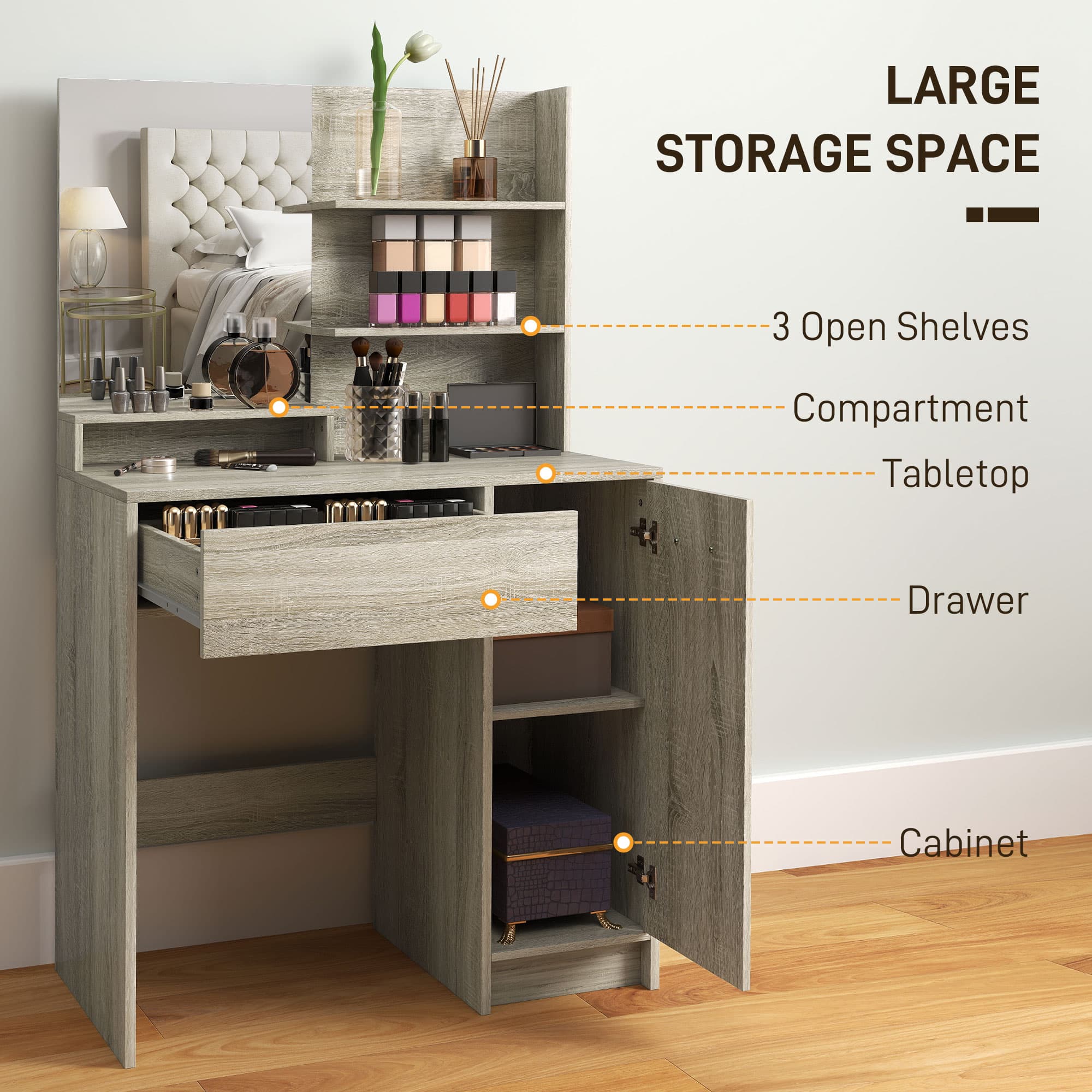 Transform Your Morning Routine with this Wood-Effect Vanity Set - image 4