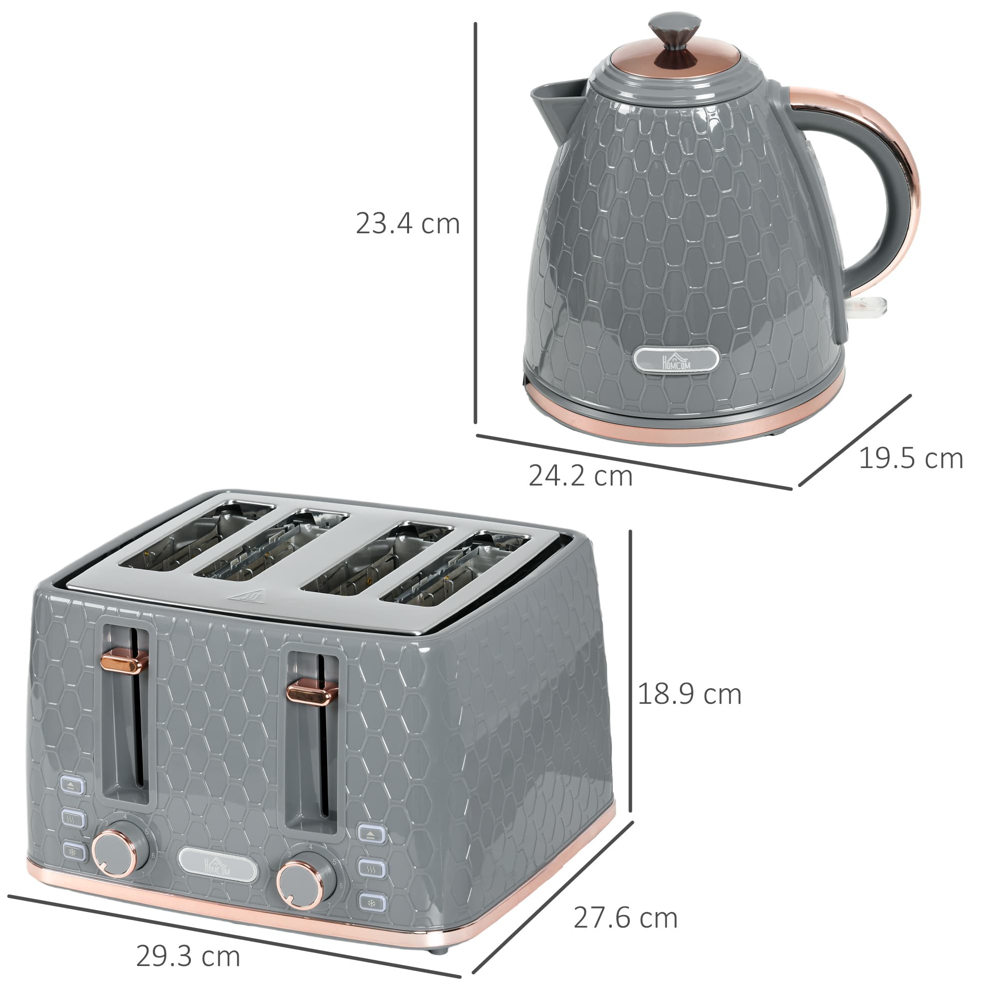 Transform Your Mornings with this Grey Honeycomb Breakfast Set - image 2