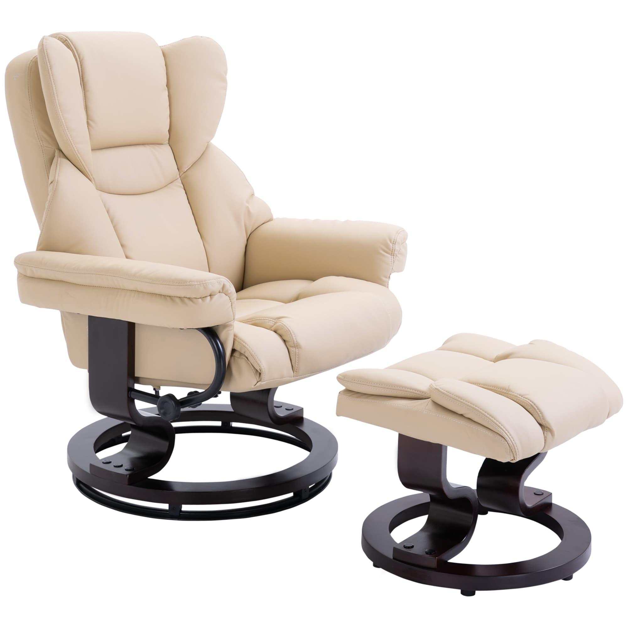 Transform Your Relaxation with this Cream Swivel Recliner - Cream