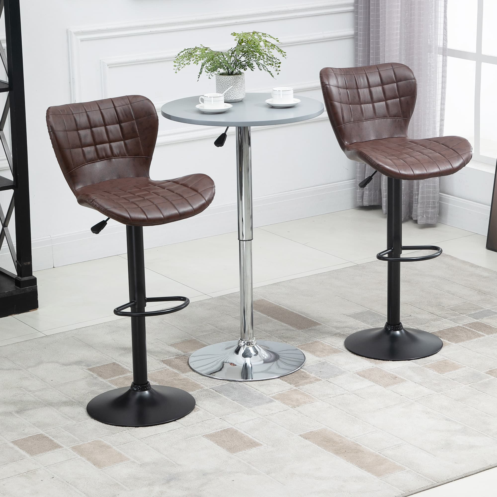 Transform Your Kitchen with Premium Brown Swivel Bar Stools - image 4