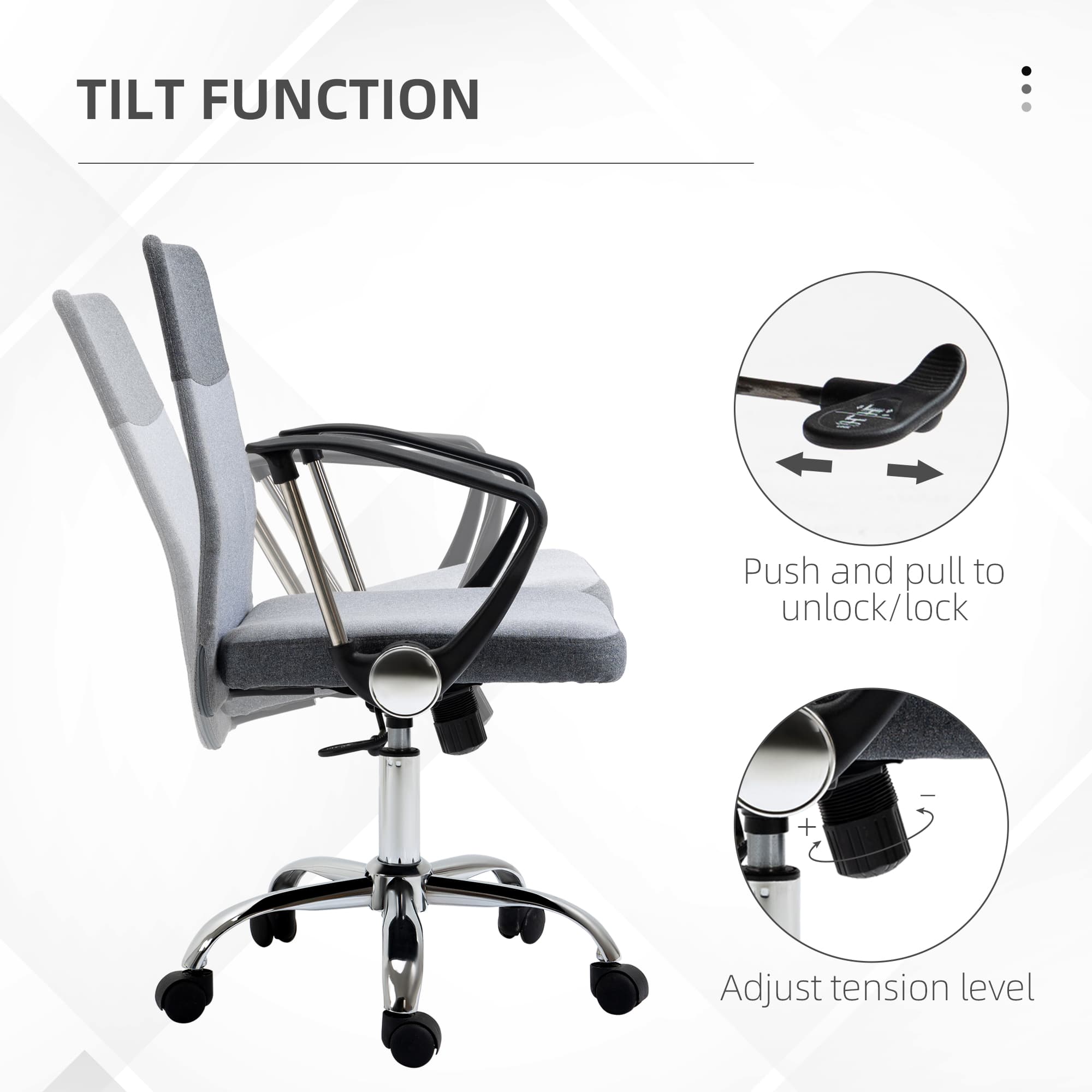 Transform Your Workspace with this Grey Linen Office Chair - image 4