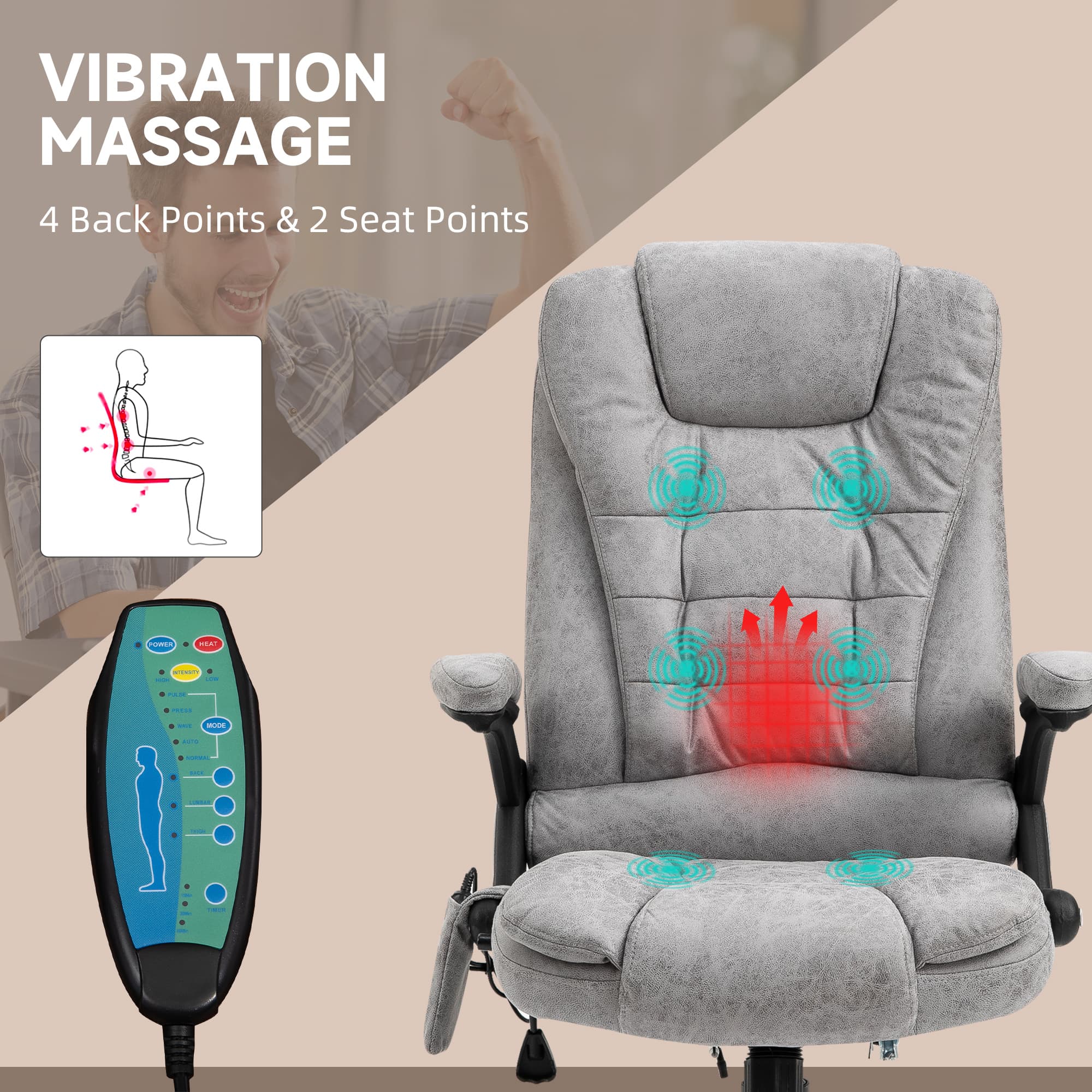 Transform Your Workday with this Heated Massage Office Chair - image 3