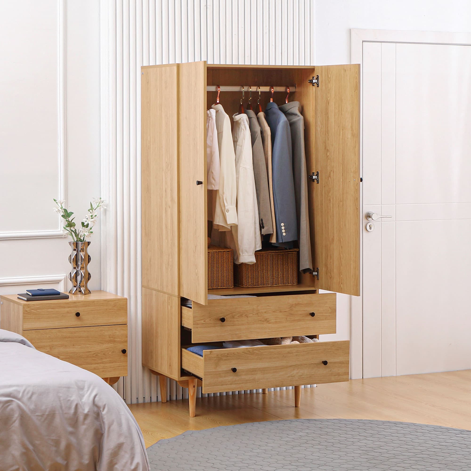 Transform Your Bedroom Storage with this Natural Wood Wardrobe - image 2