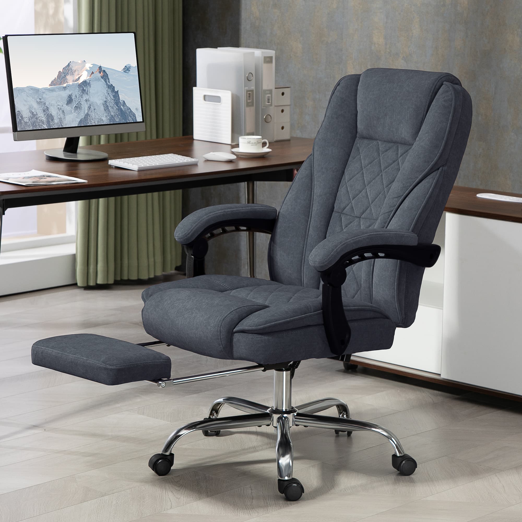 Dark Grey Massage Office Chair for Work and Rest - image 7