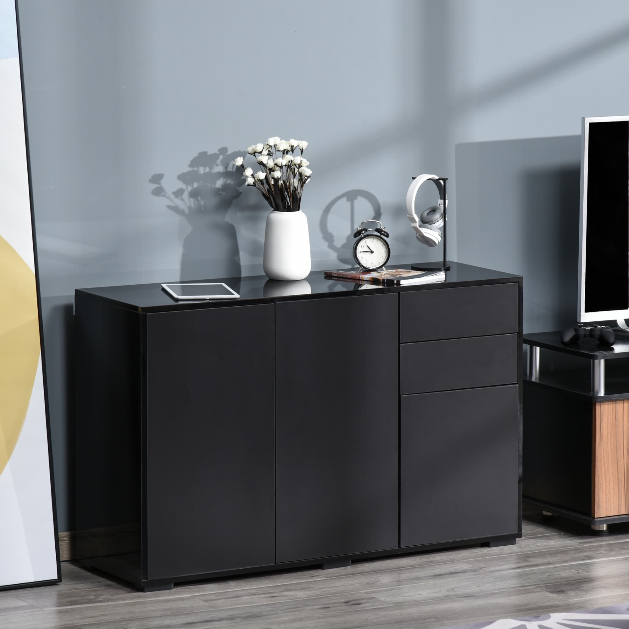 Transform Your Living Room With This Sleek Black Sideboard - image 1