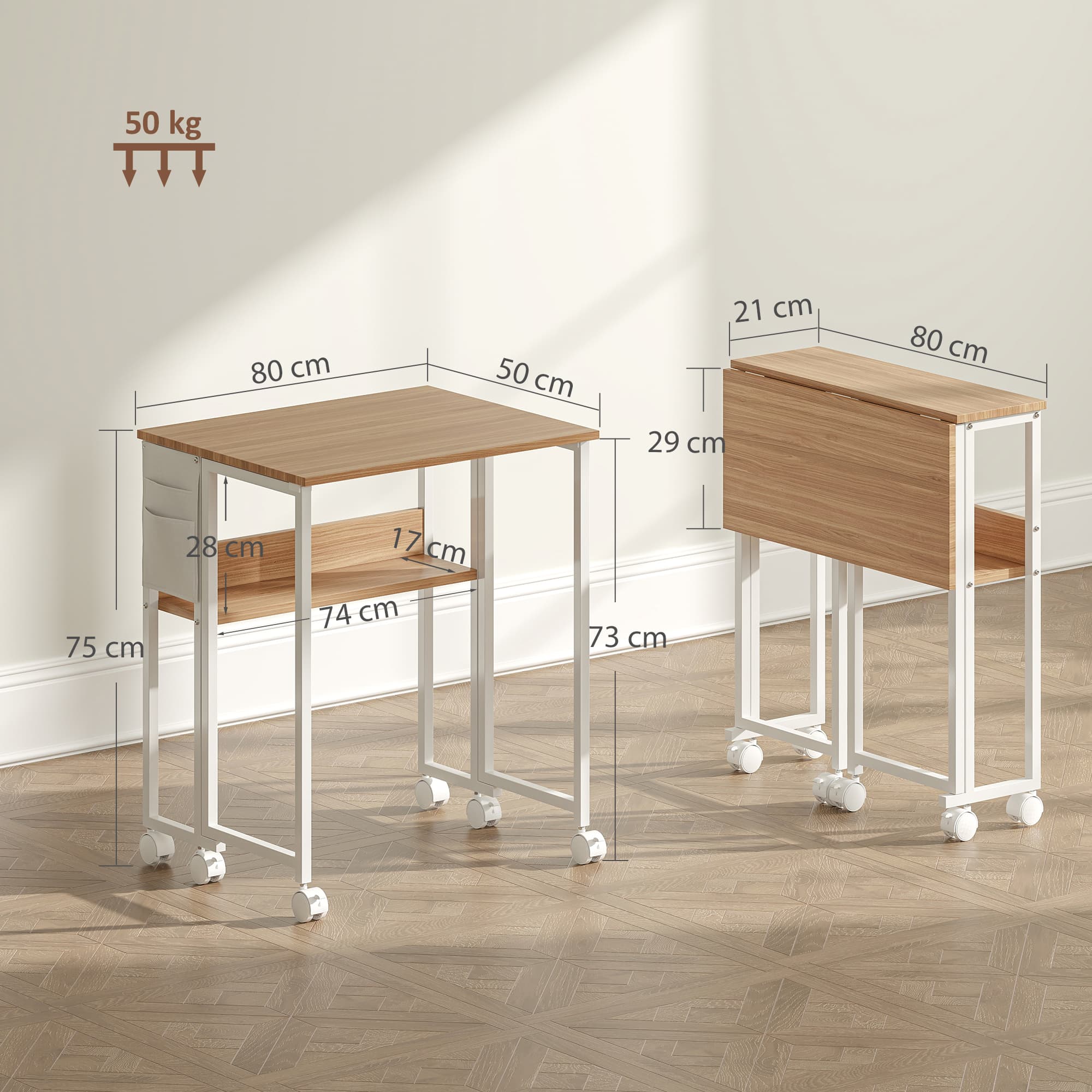 Transform Your Space with this 80cm Drop Leaf Folding Desk - image 5