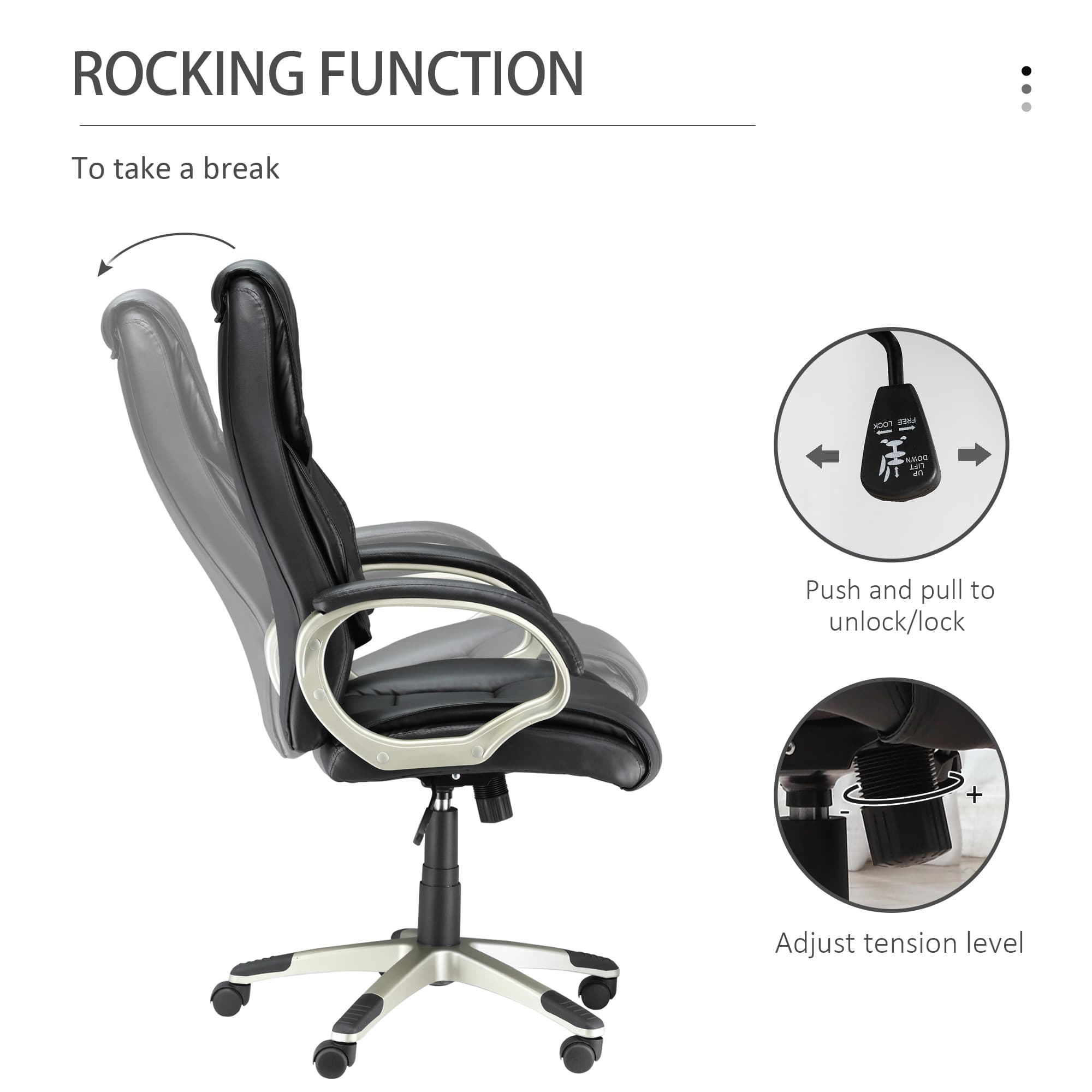 Transform Your Workspace with this High Back Leather Desk Chair - image 3