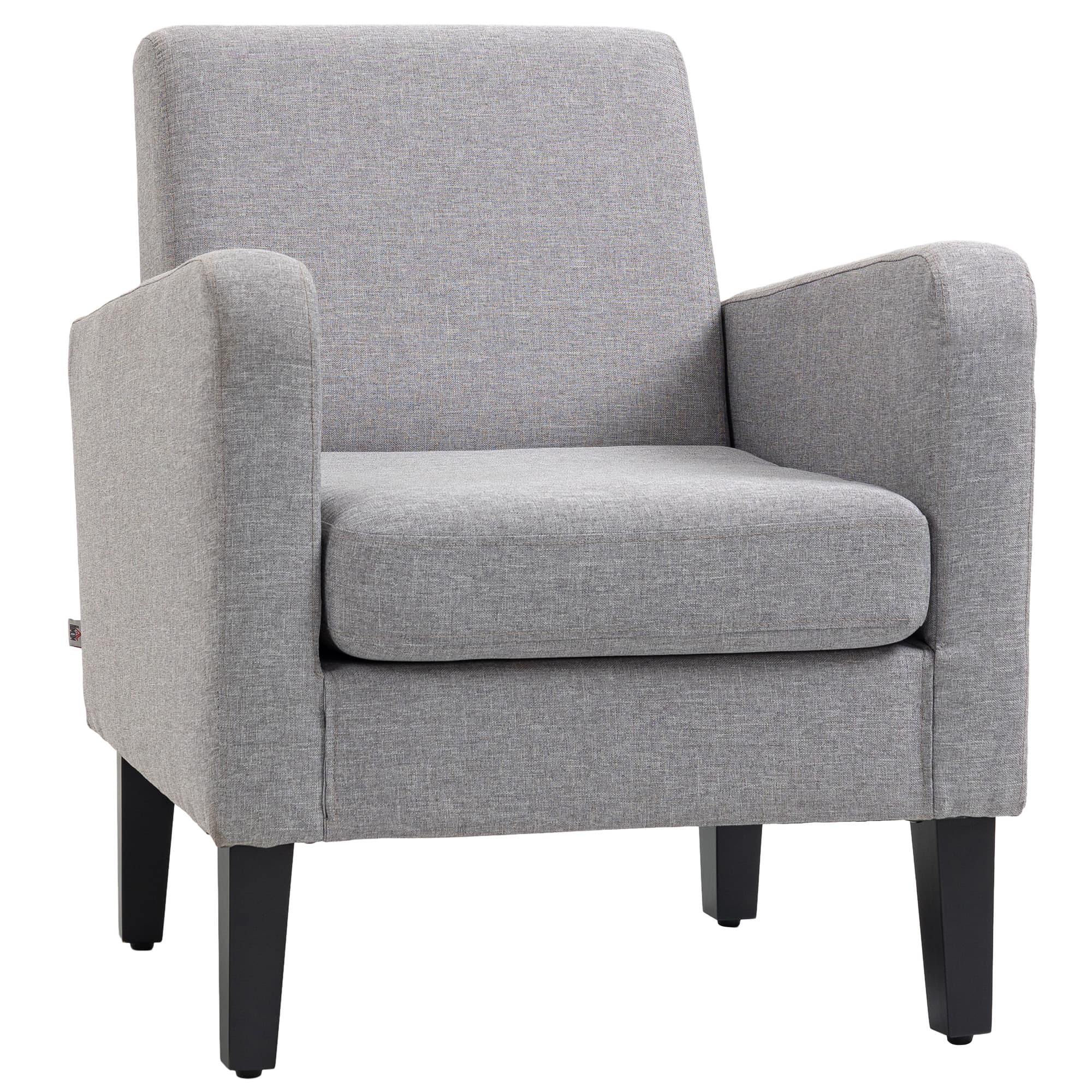 Transform Your Space with this Light Grey Boxy Armchair - Light Grey