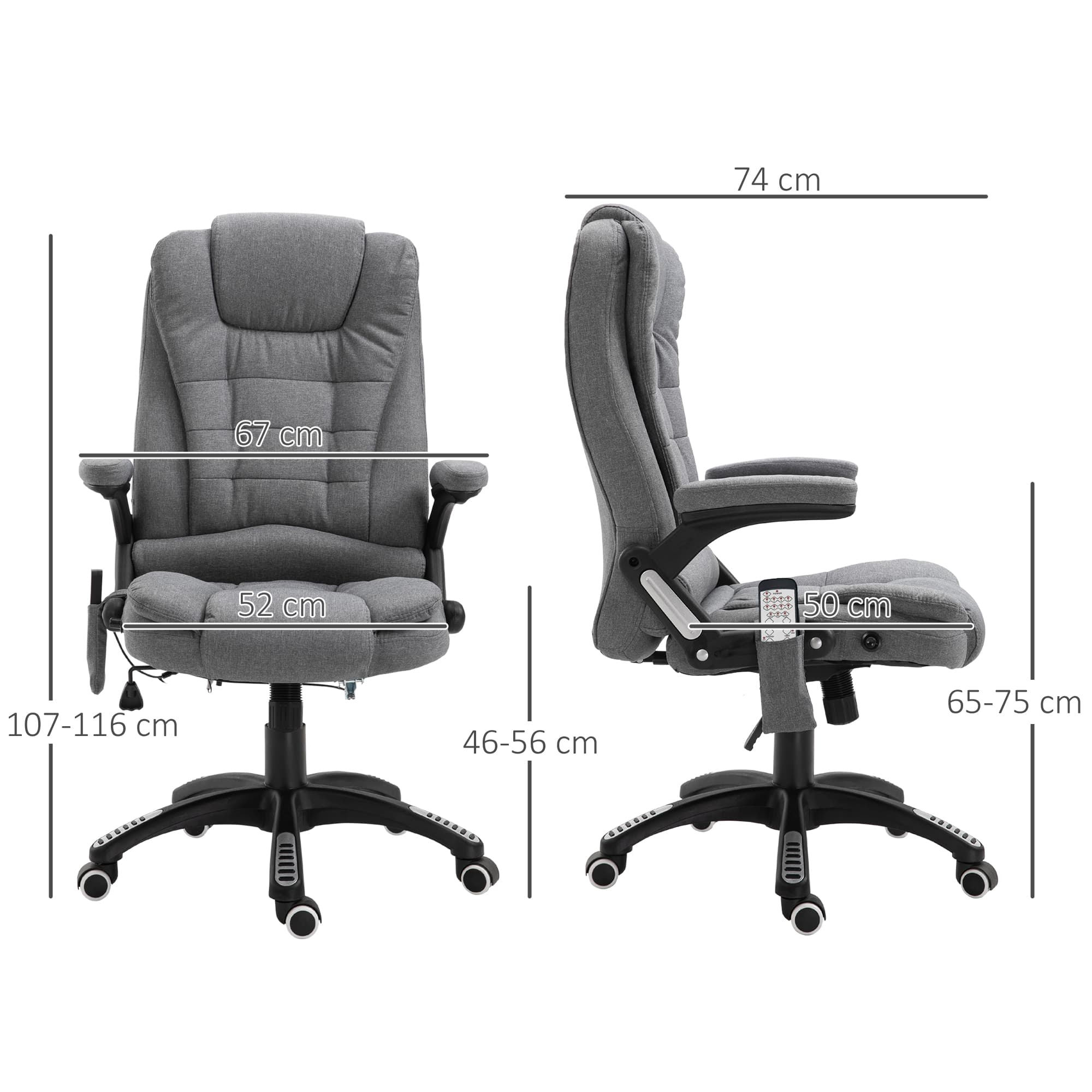 Transform Your Workday with the Vinsetto Heated Massage Chair - image 1