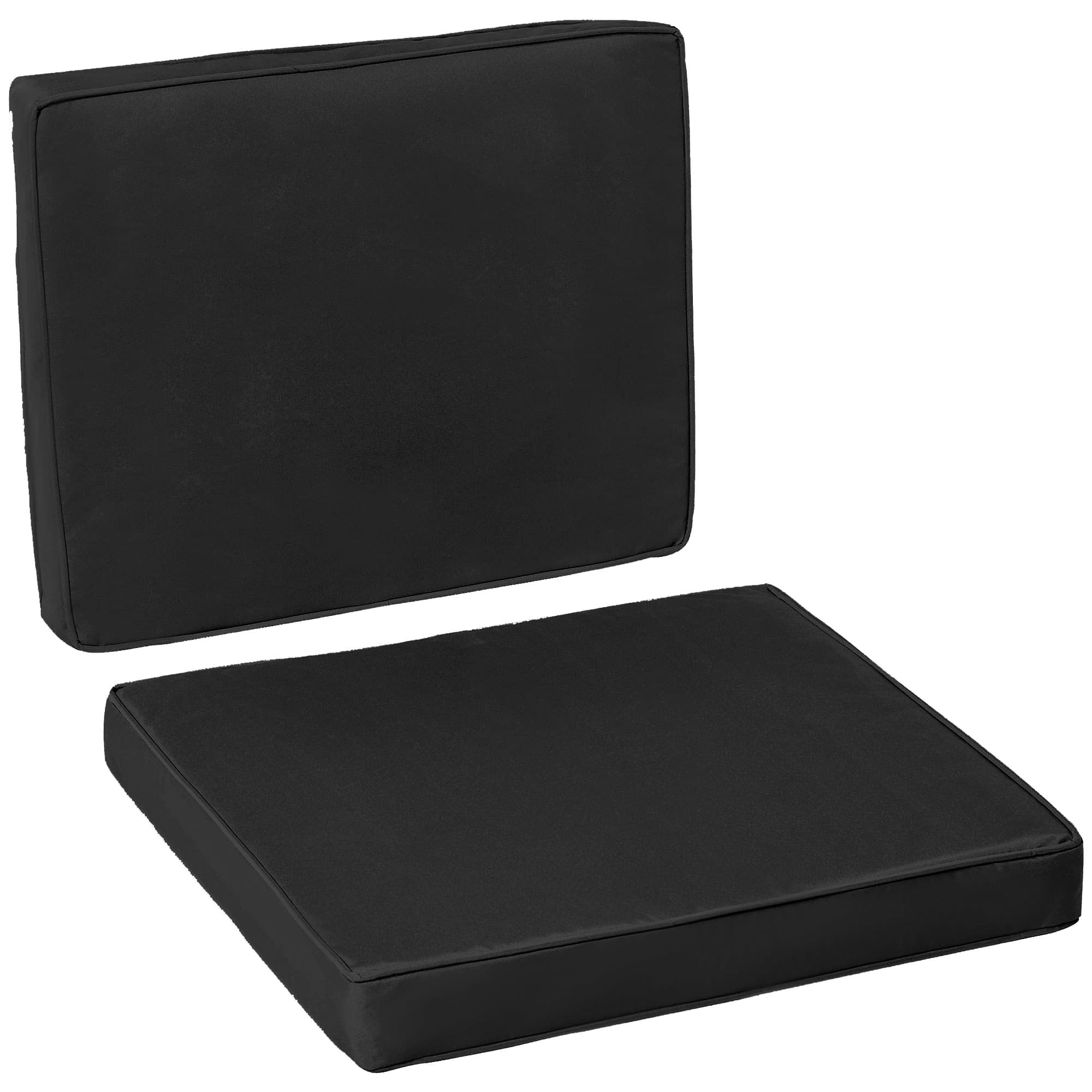 A Seat and Back Cushion Set for Garden Chairs in Solid Black - image 10