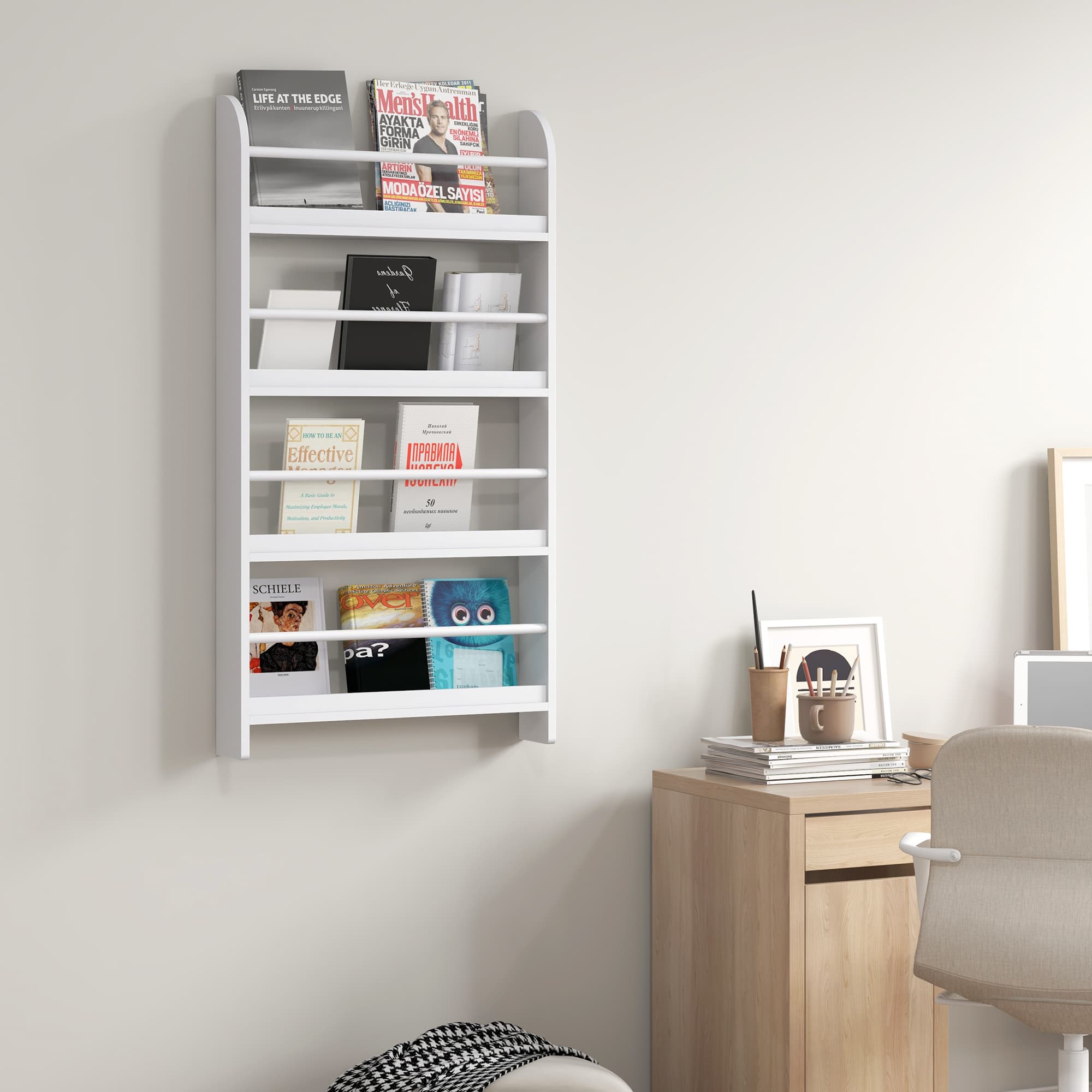 Wall-mounted bookshelf that keeps books off the floor - image 9