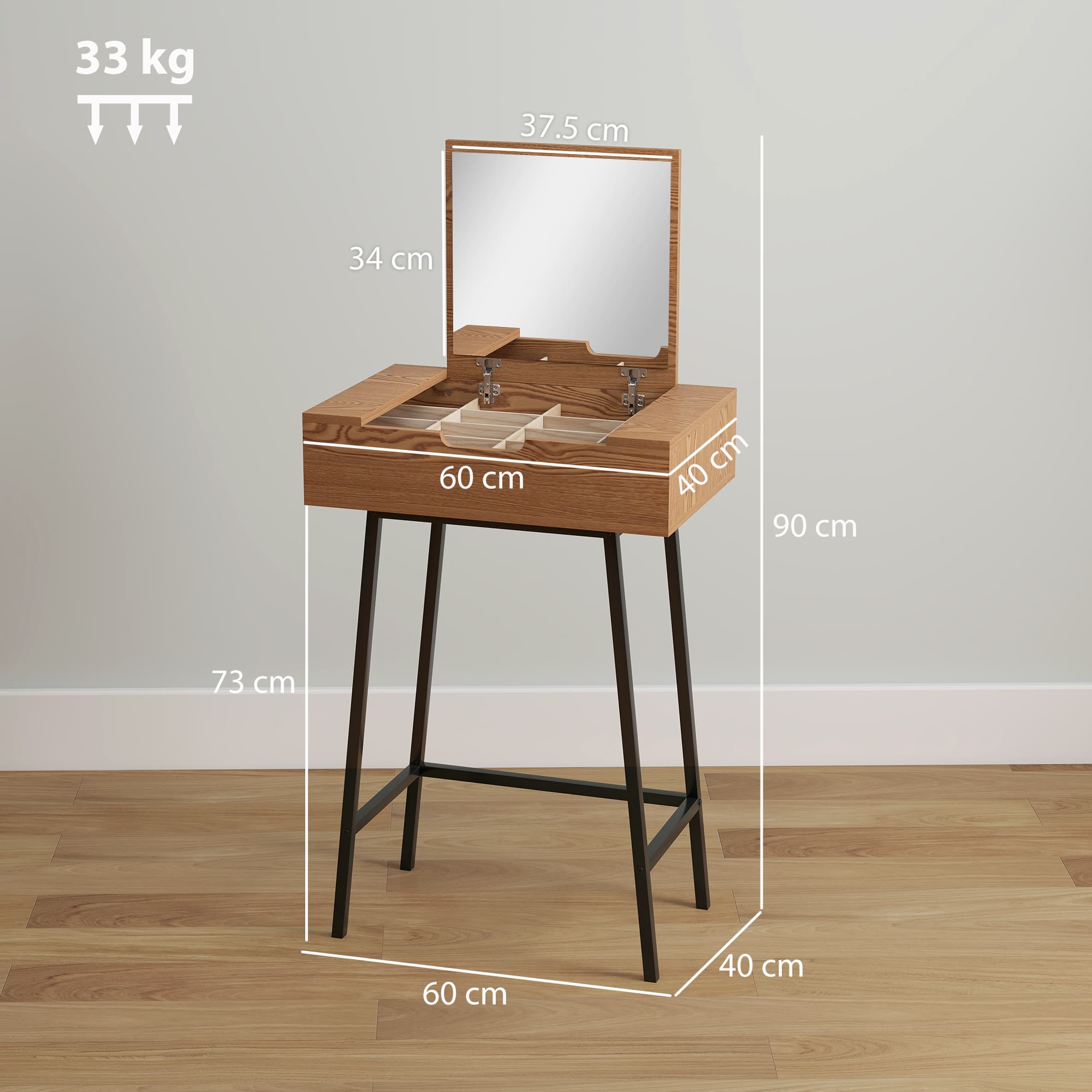 Transform Your Space with this Industrial Flip-Top Vanity Desk - image 5