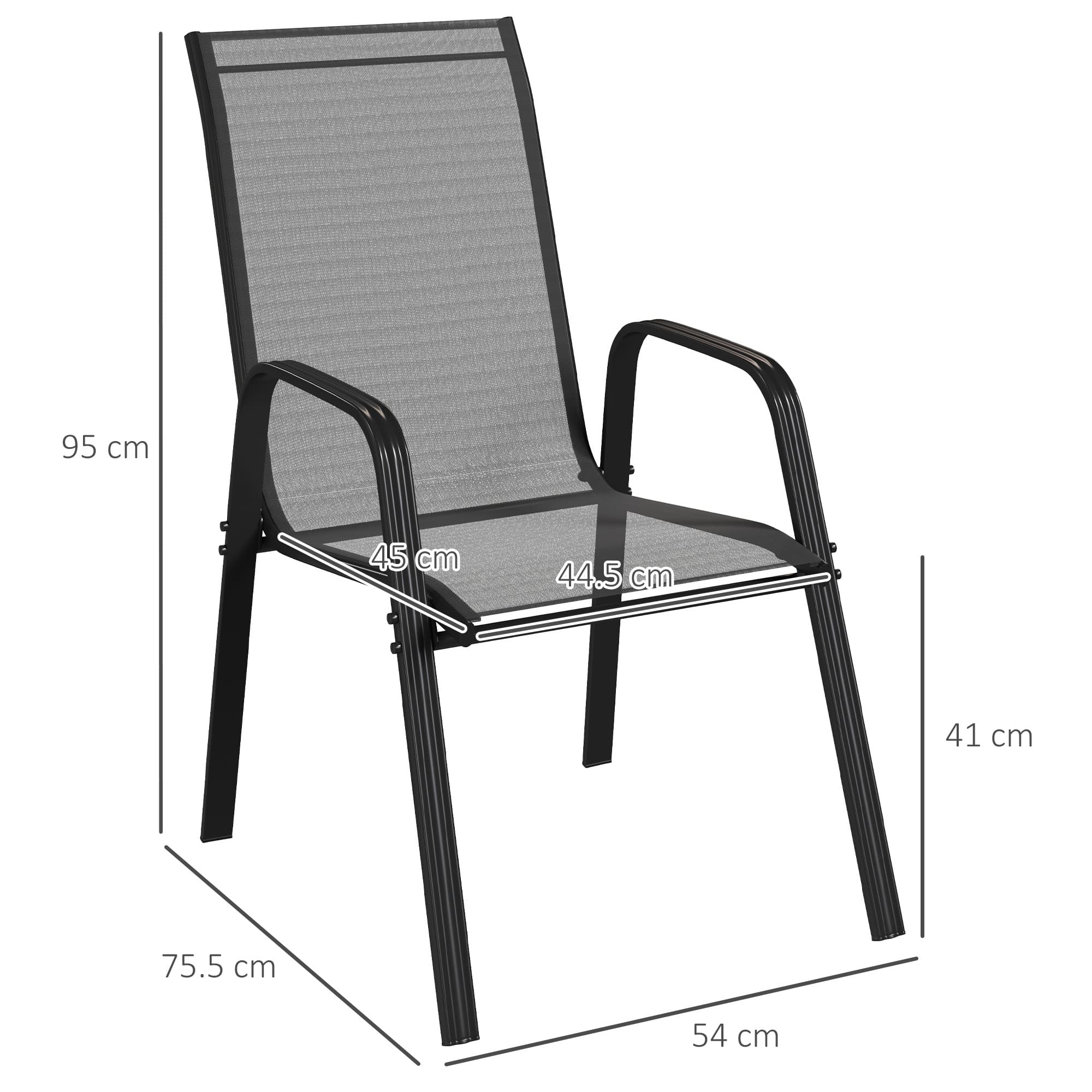 Transform Your Patio with this Set of 4 Mesh Garden Chairs - image 5