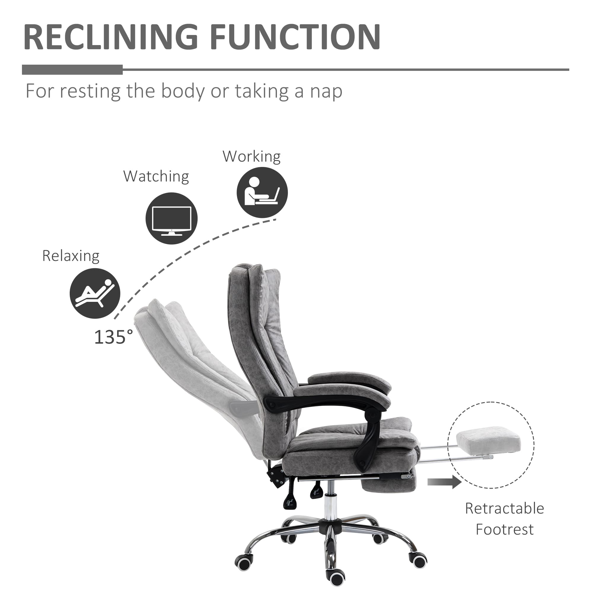 Transform Your Workday with the Vinsetto Reclining Desk Chair - image 3