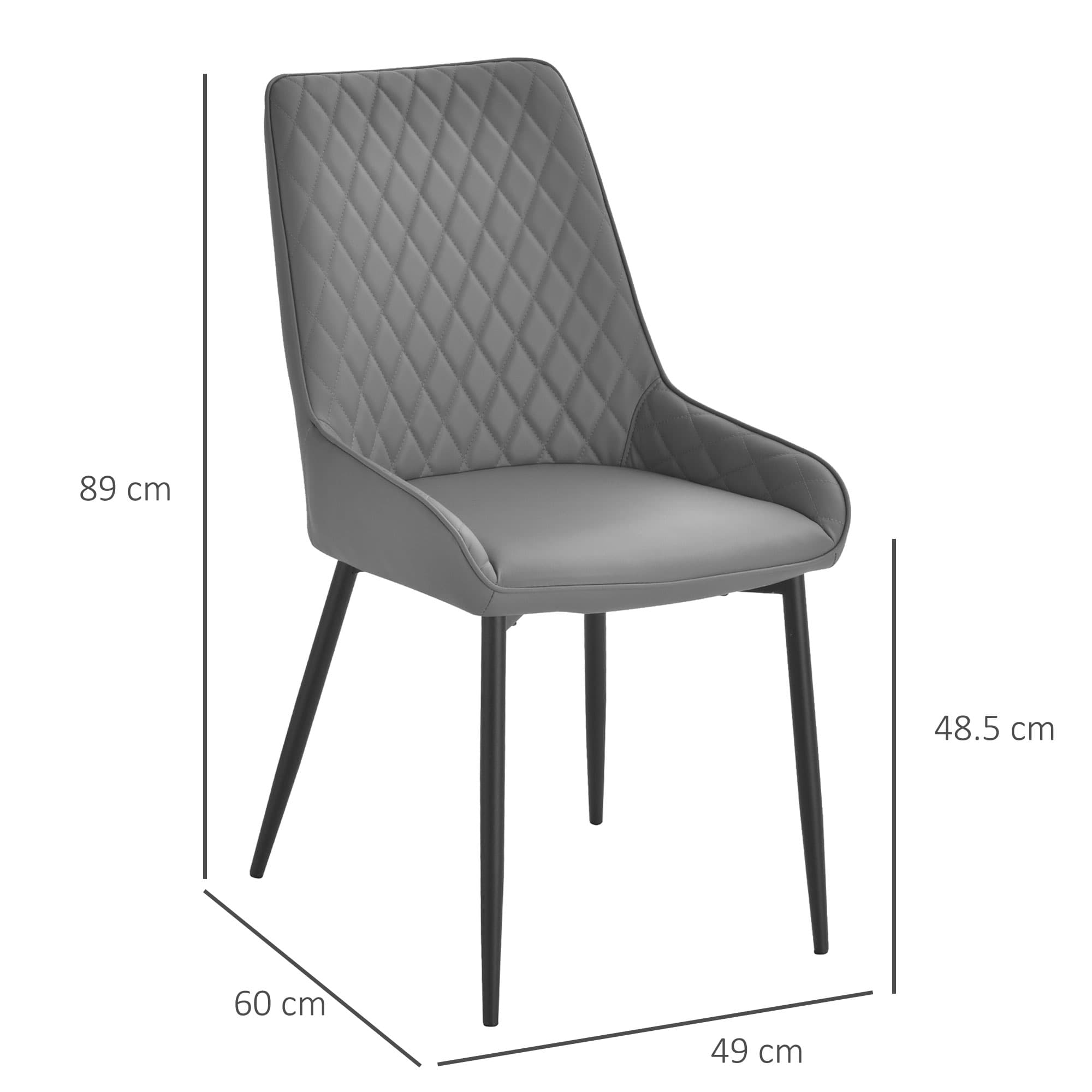 Transform Your Dining Space with Grey Quilted PU Leather Chairs - image 1