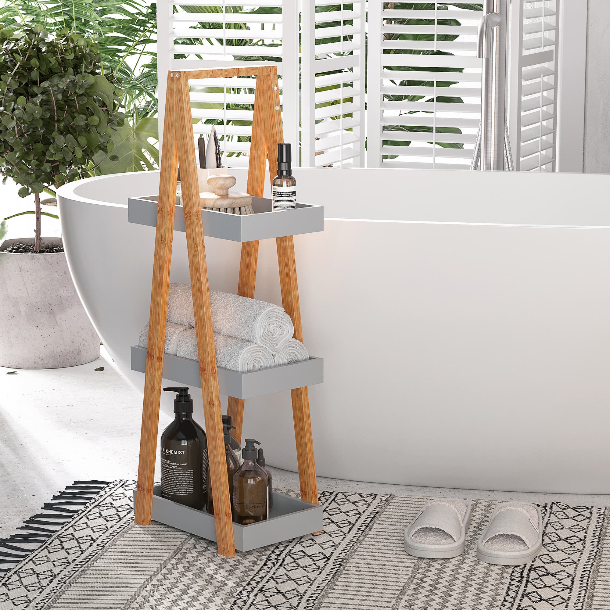 Small spaces with a slim bathroom shelf - image 7