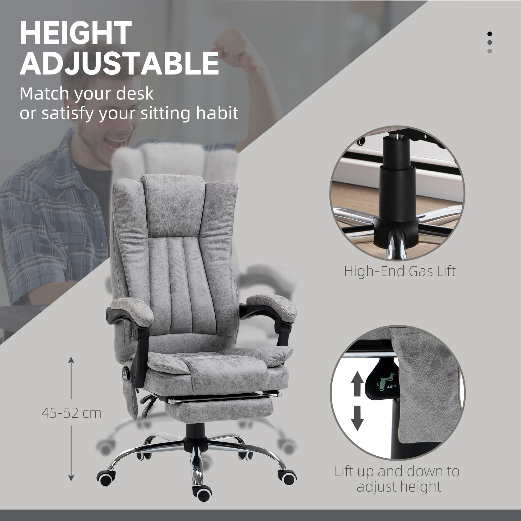 Transform Your Workday with the Vinsetto Massage Office Chair - image 5