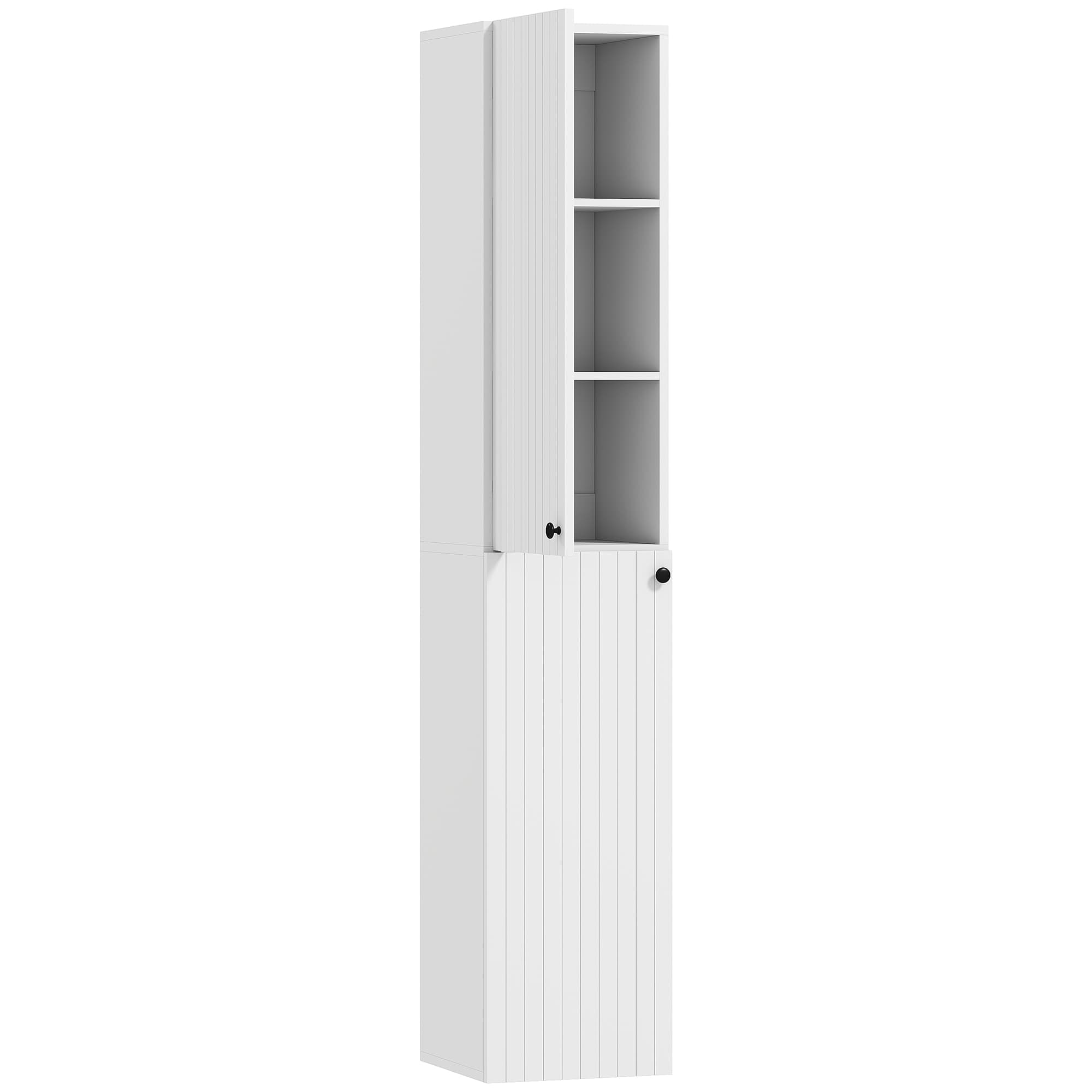 Transform Your Space with this Slim Tall Bathroom Cabinet - White