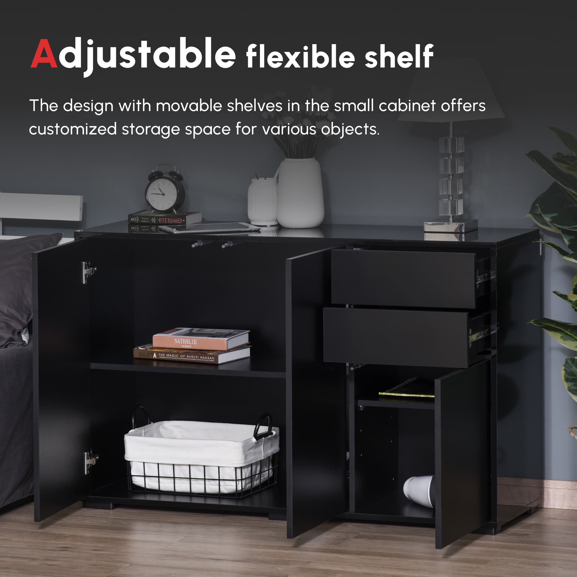 Transform Your Living Room With This Sleek Black Sideboard - image 4