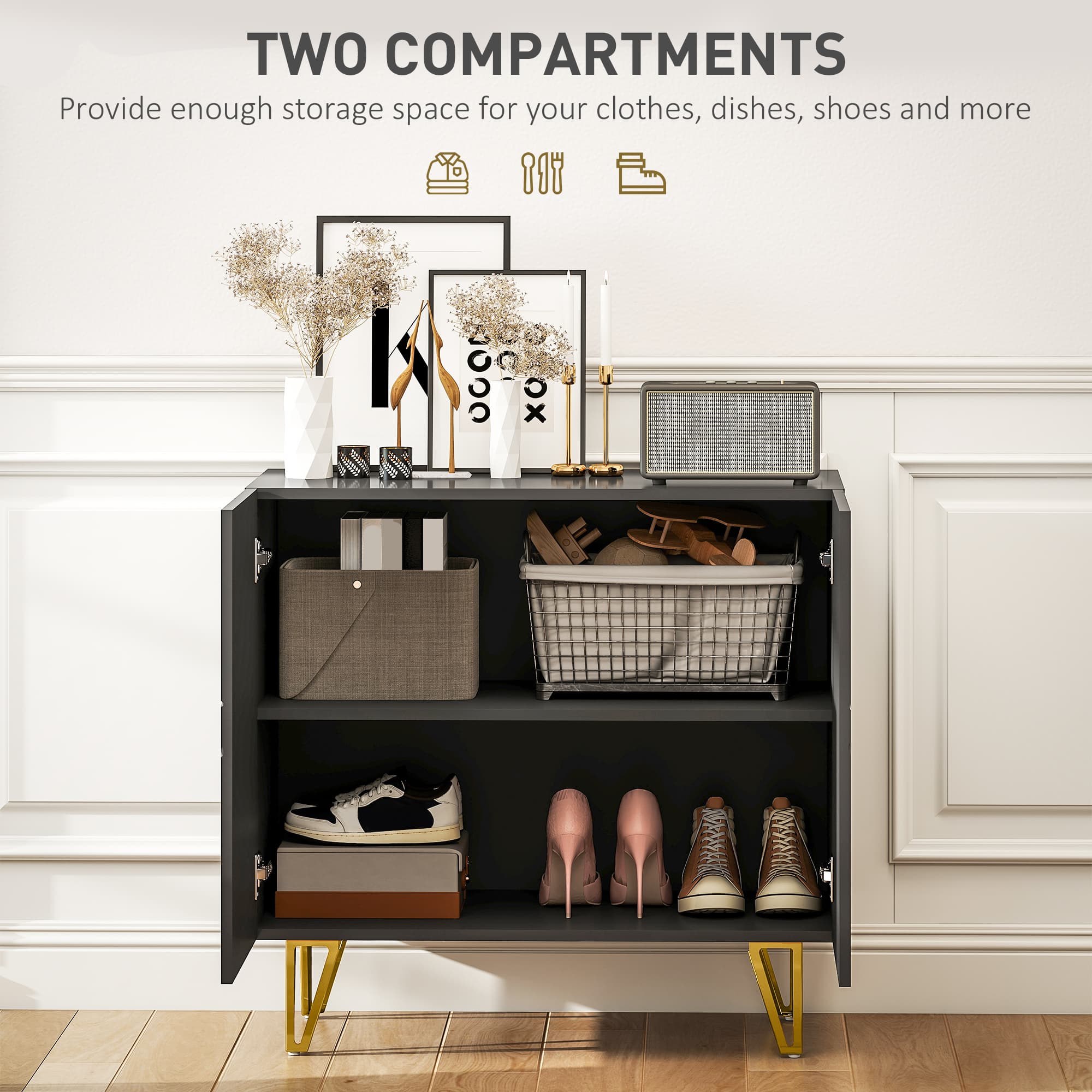 Transform Your Space with this Elegant Black Gloss Sideboard - image 2