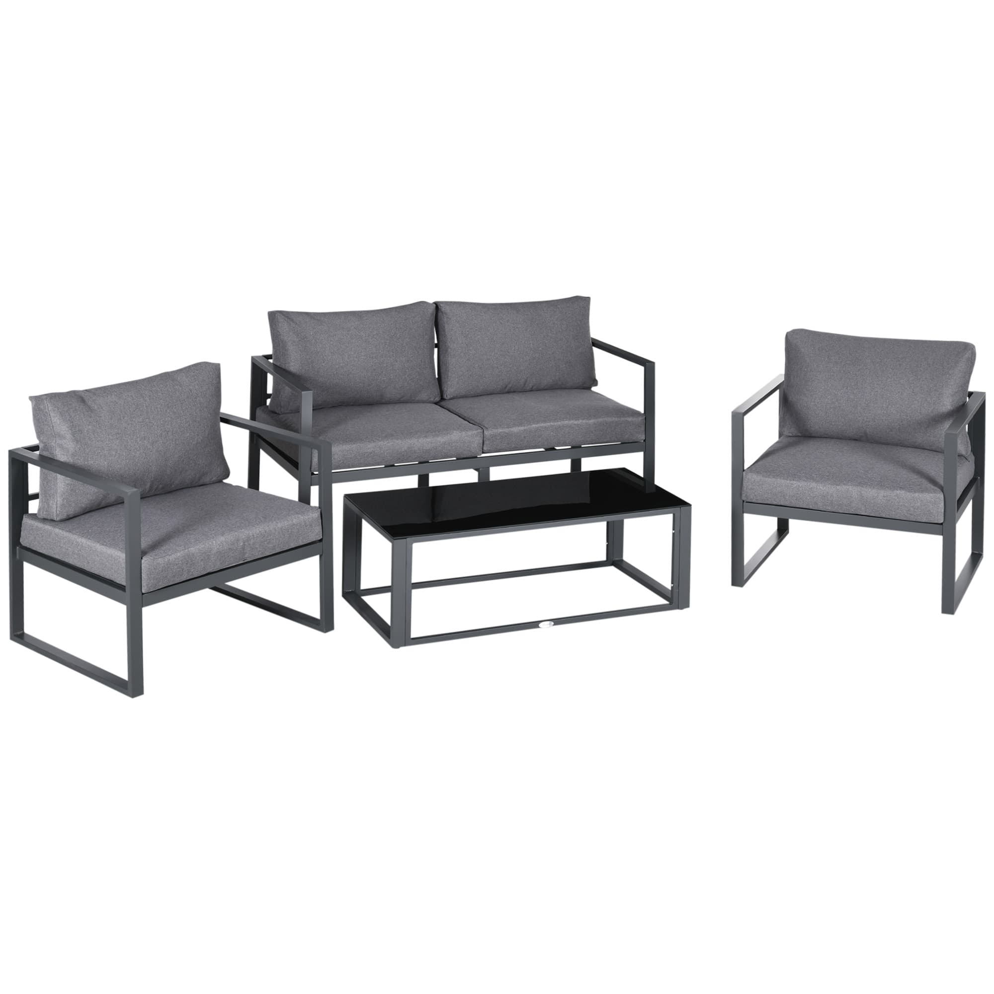 Transform Your Patio with this Premium 4-Piece Garden Set - Grey
