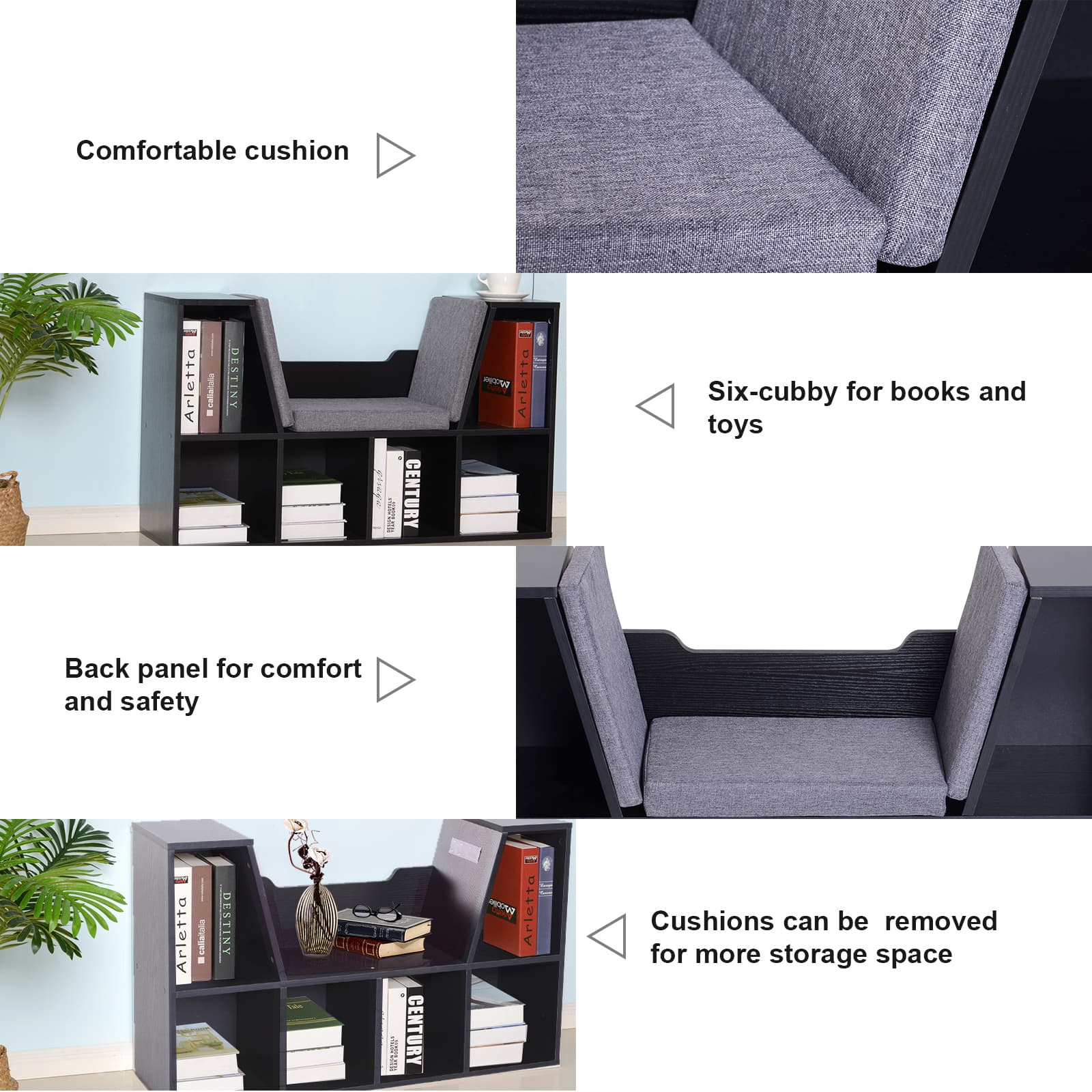 Transform Your Space with this Cushioned Reading Nook Bookcase - image 4