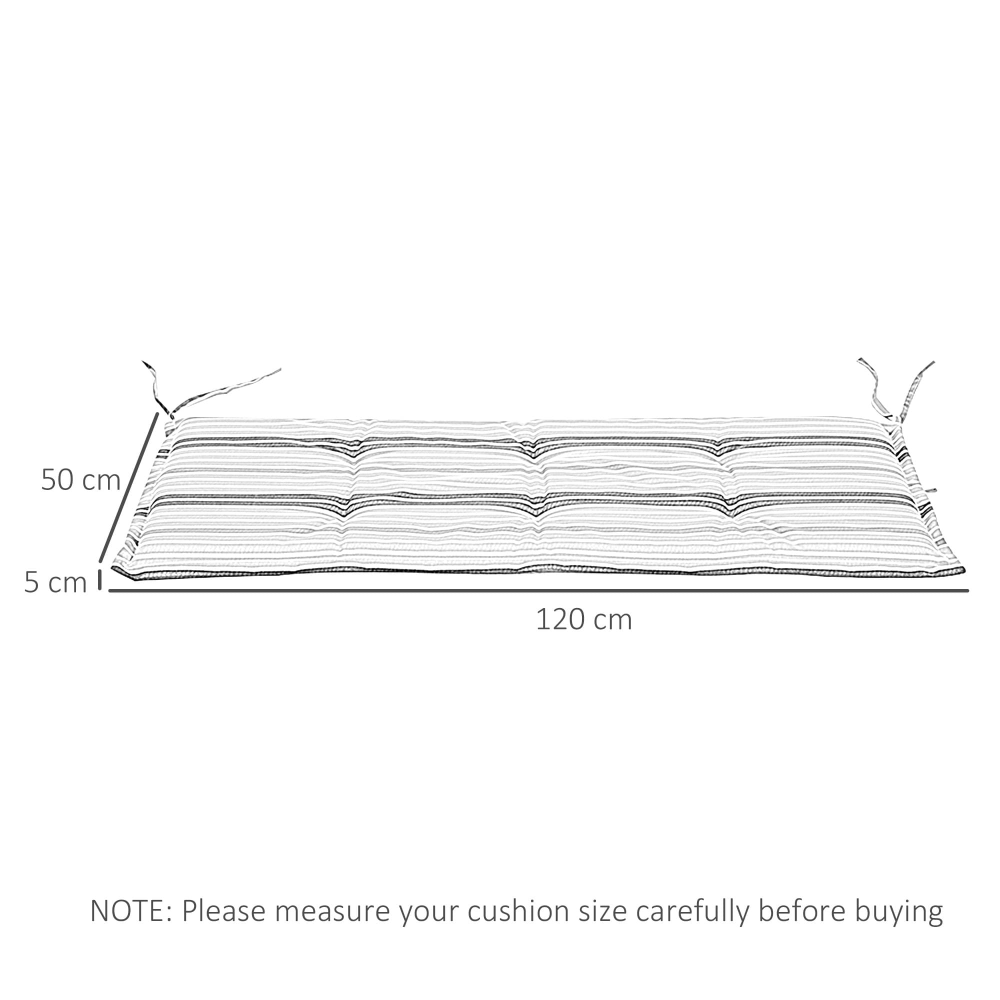 Two Striped Garden Bench Cushions That Tie Securely and Wash Easily - image 9