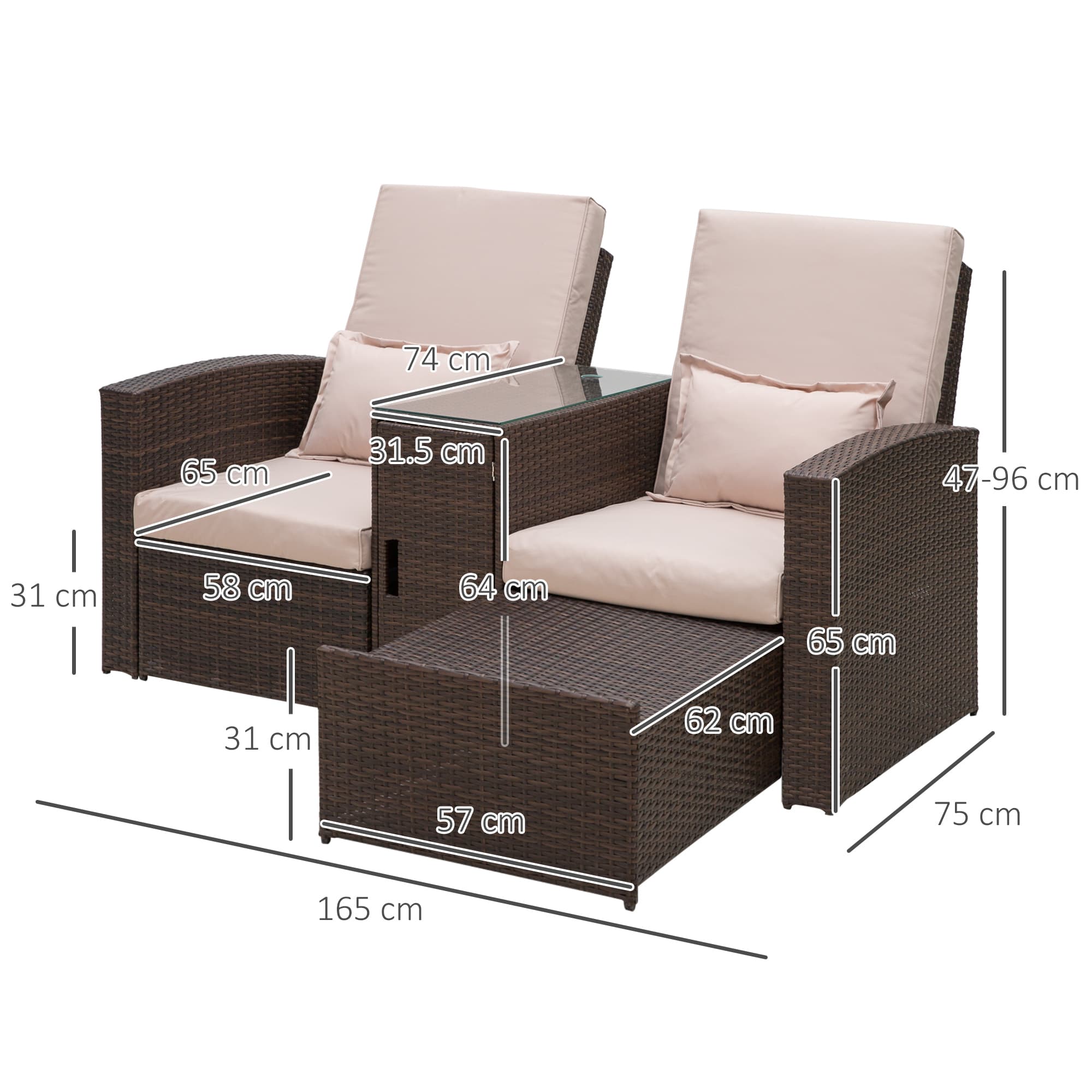 Transform Your Garden with this 2-Seater Rattan Lounger - image 3