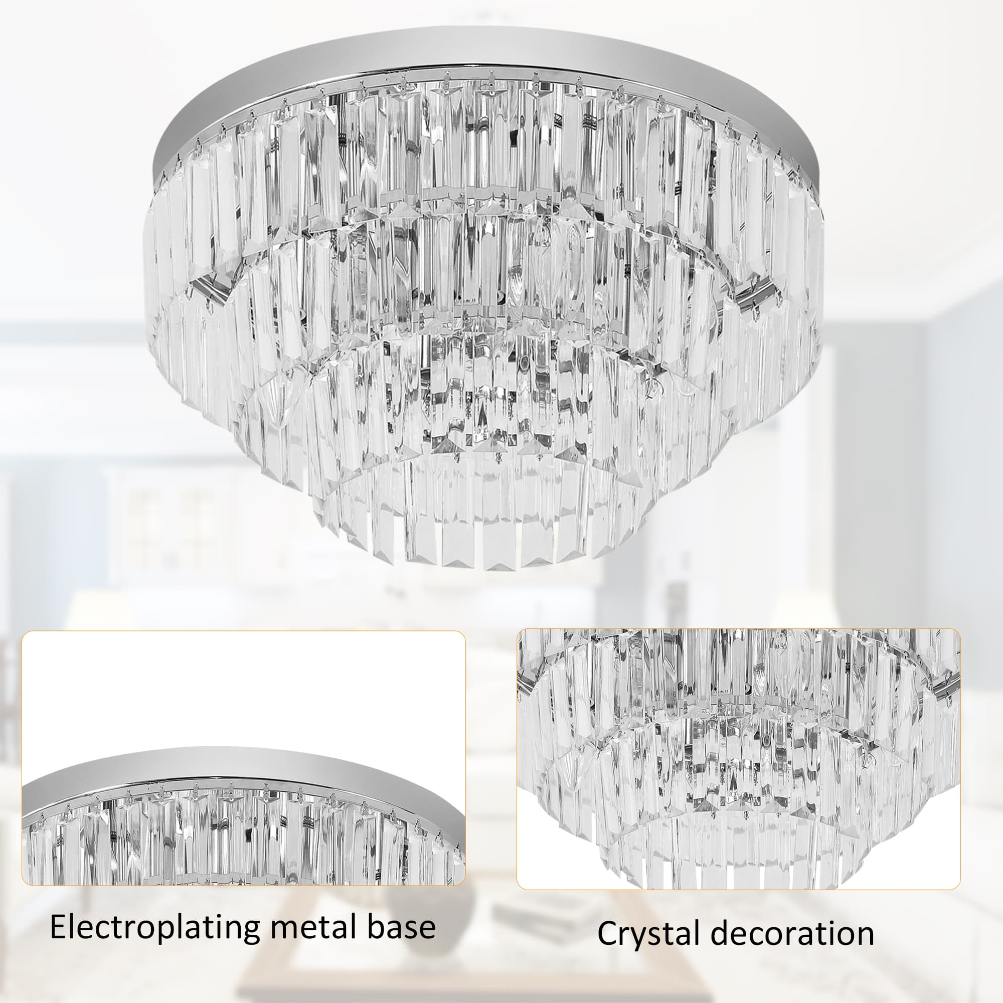 Transform Your Space with this Silver Crystallite Chandelier - image 5