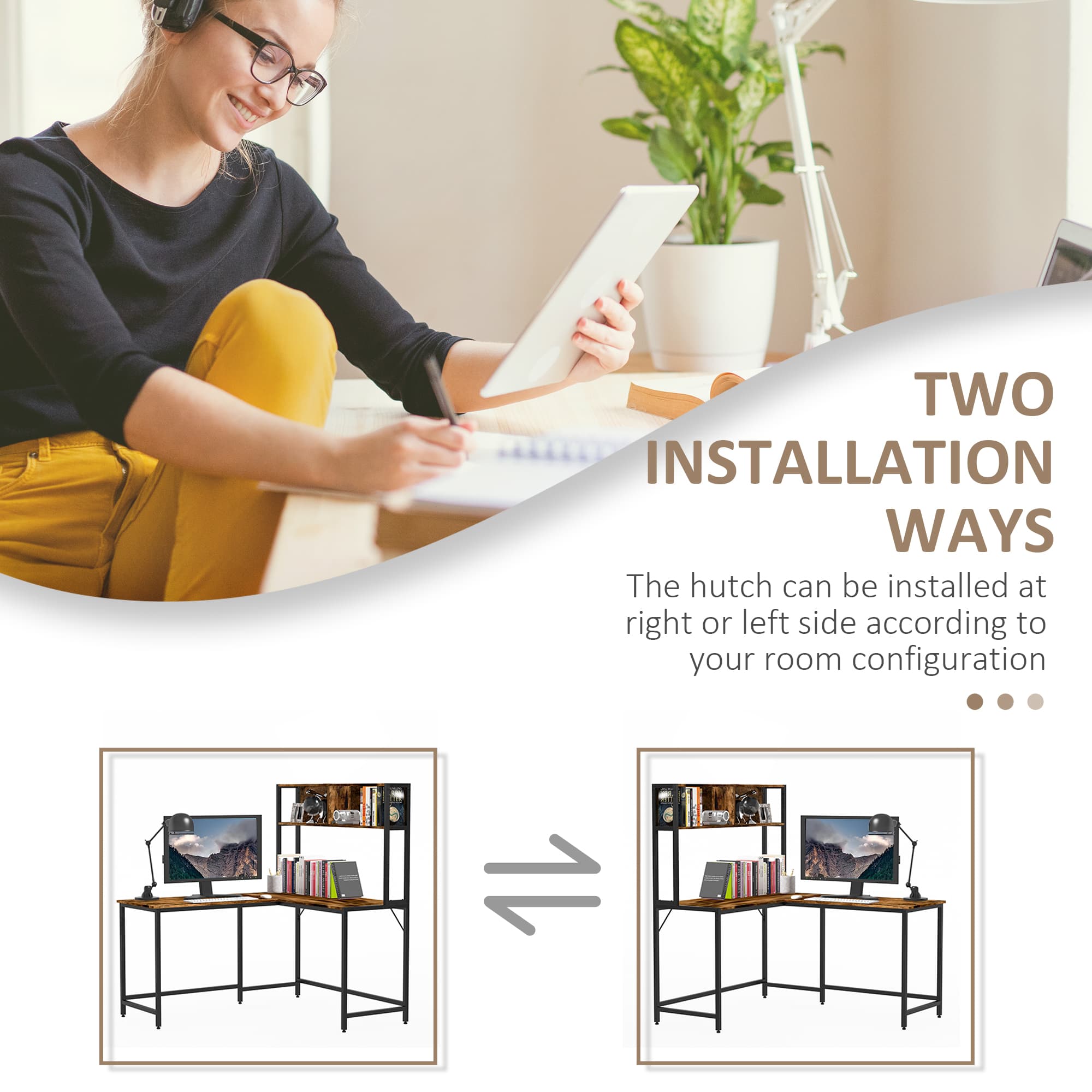 Transform Your Workspace with this Industrial Corner Desk - image 5