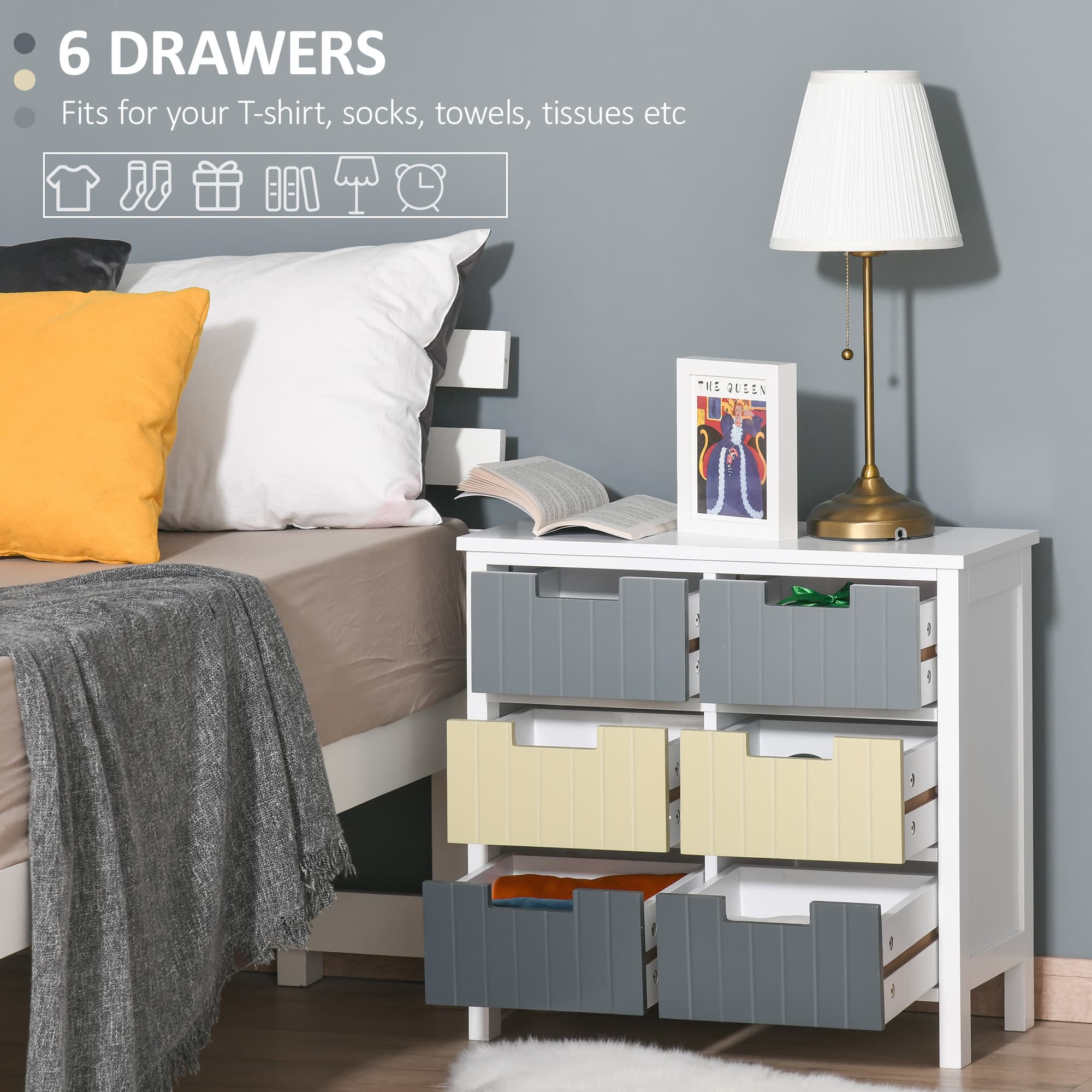 Transform Your Space with this 6-Drawer Pastel Chest - image 3