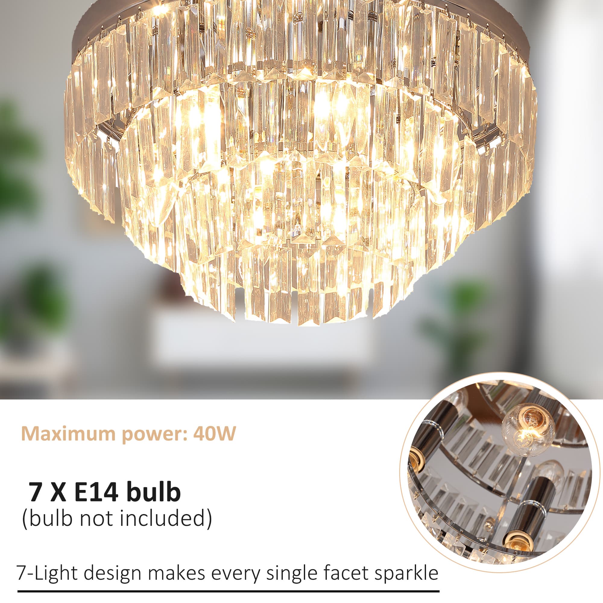 Transform Your Space with this Silver Crystallite Chandelier - image 2
