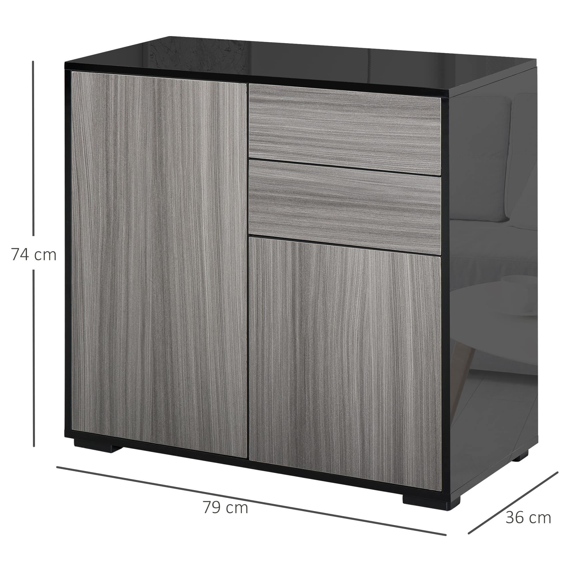 Transform Your Space With This High Gloss Push-Open Sideboard - image 2