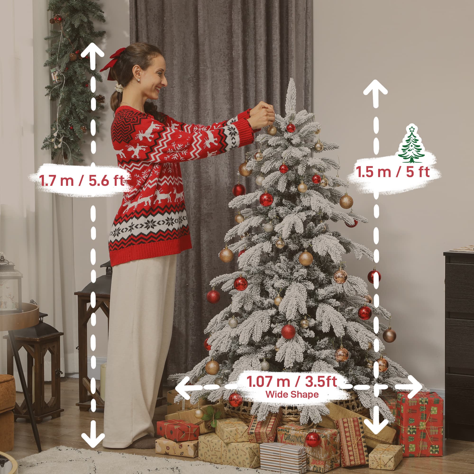 Transform Your Home with this 5ft Snowy Christmas Tree - image 1