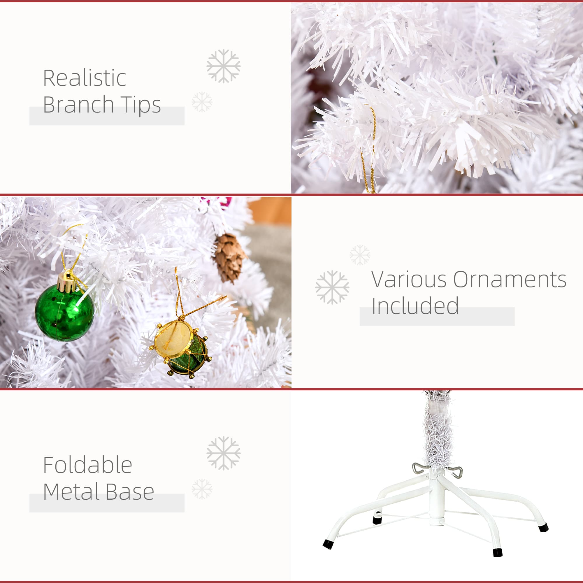 White Artificial Christmas Tree With Colourful Decorations - image 9