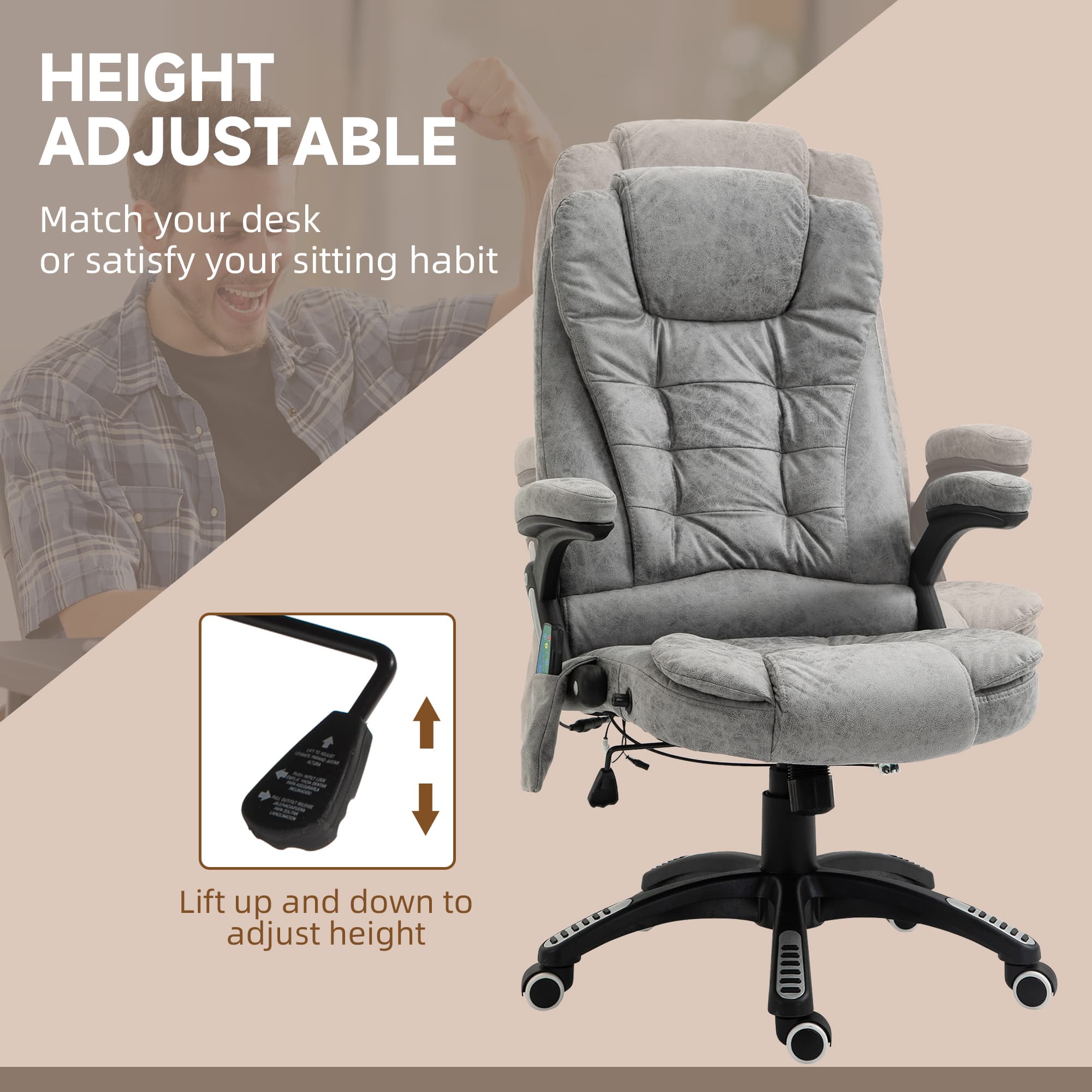 Transform Your Workday with this Heated Massage Office Chair - image 4