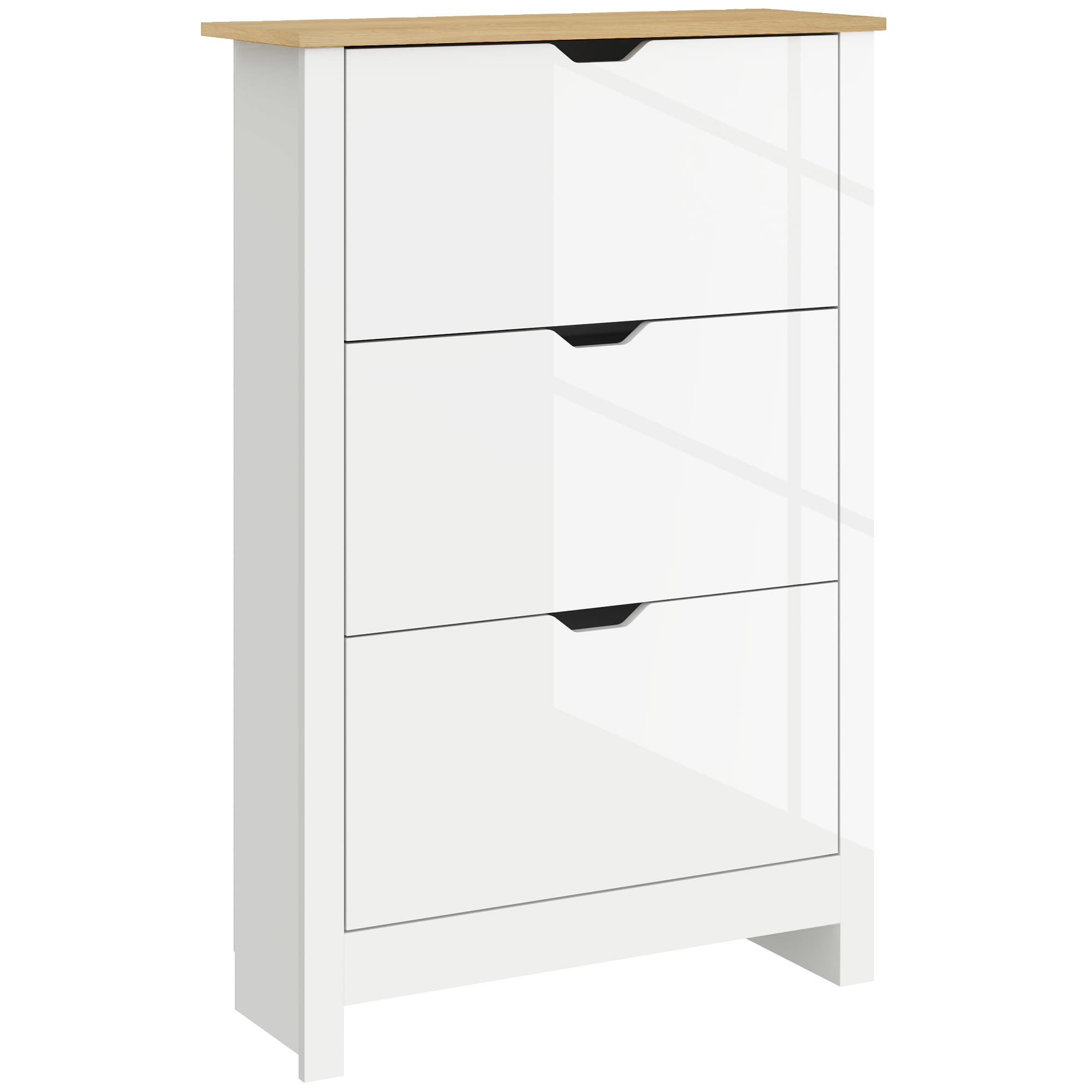 Transform Your Hallway With This Slim High Gloss Shoe Cabinet - High gloss