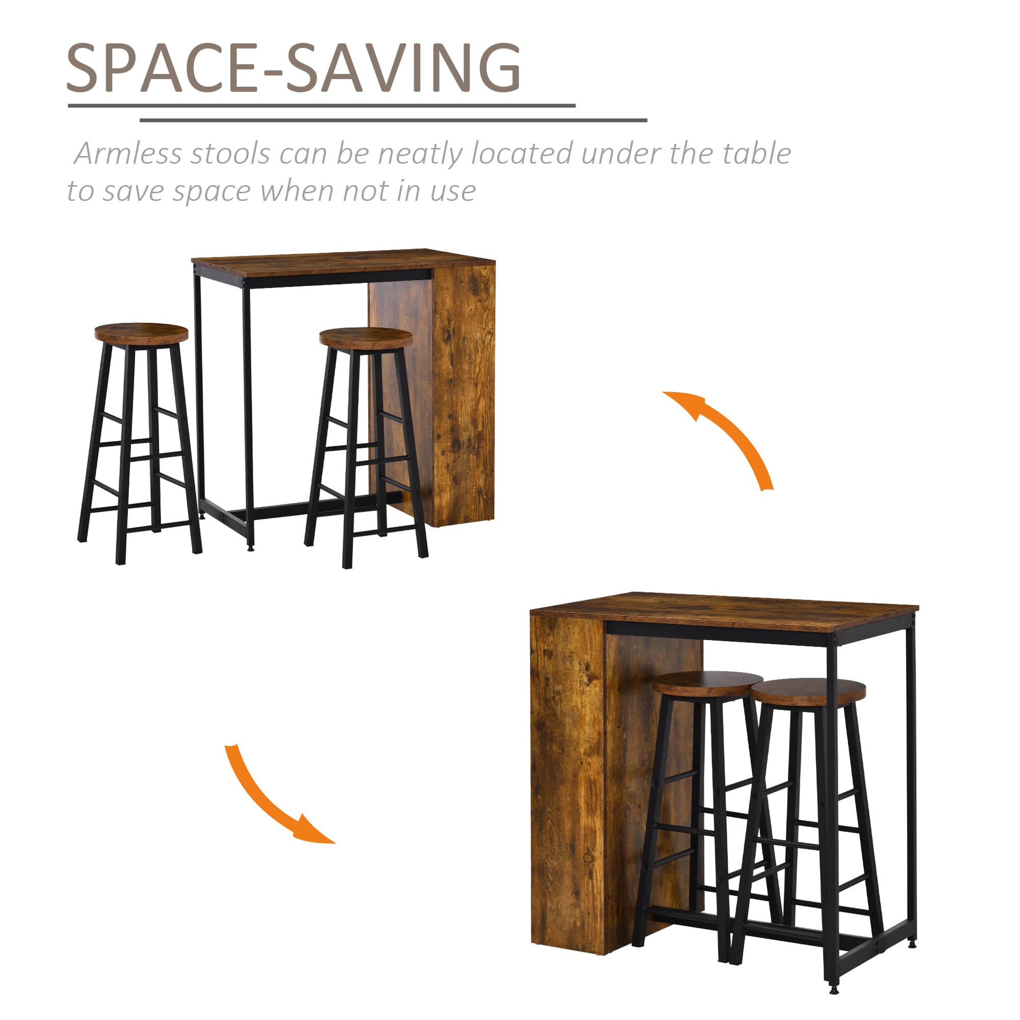 Effortless Dining: Industrial Bar Table Set for Small Spaces - image 3