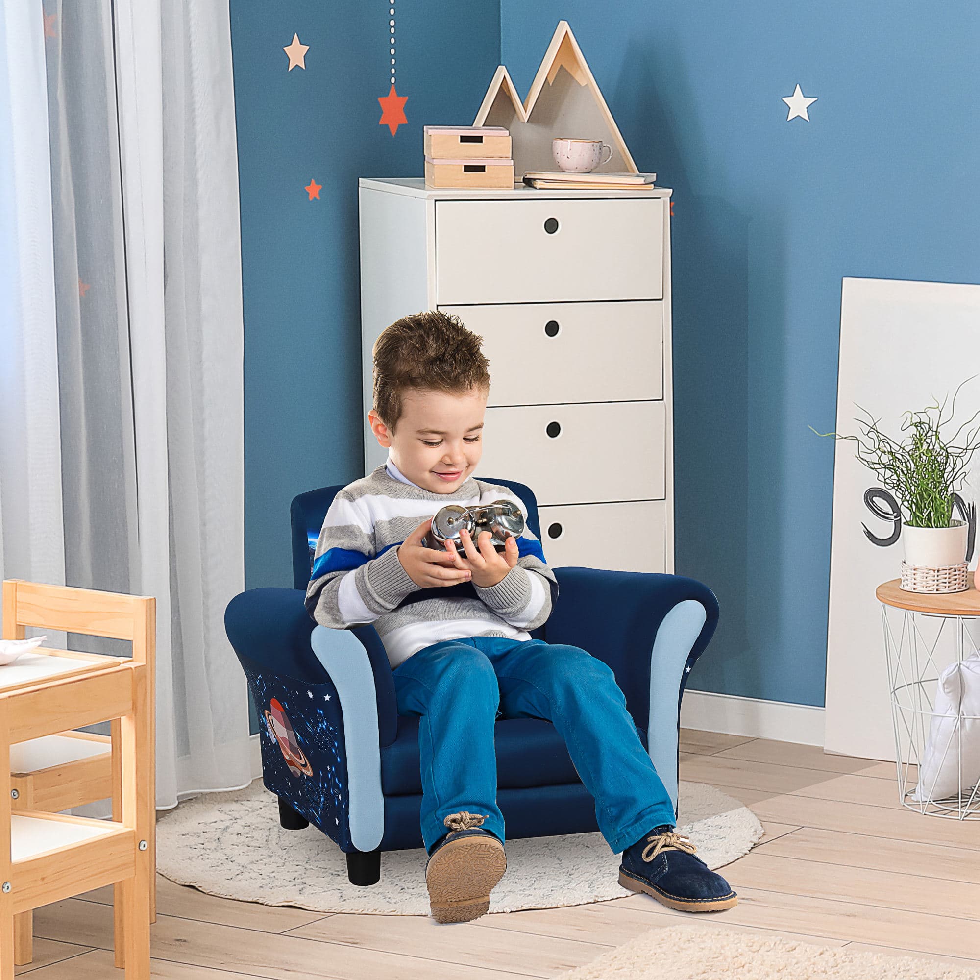 Transform Their Playtime with this Blue Kids Mini Armchair - image 1