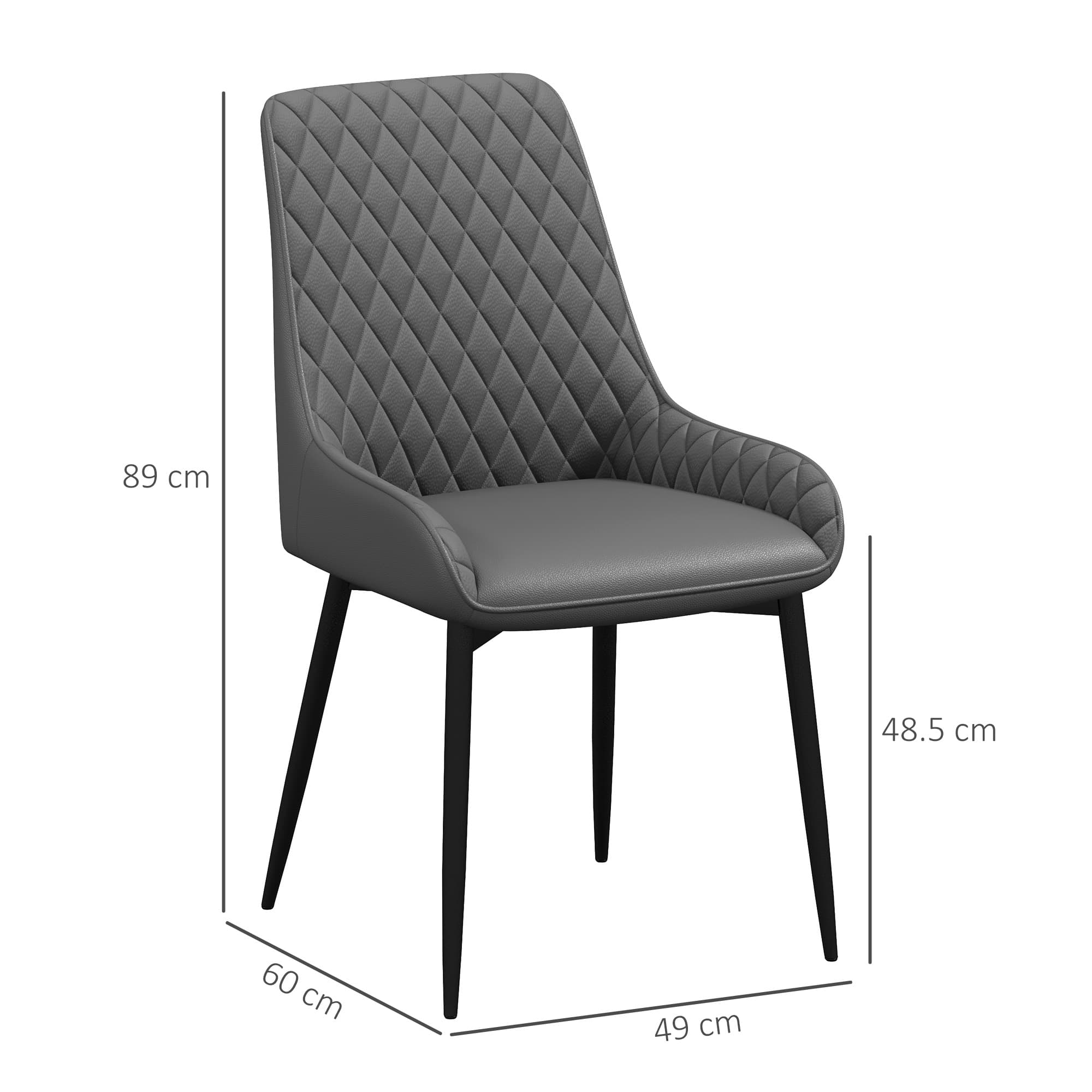 Transform Your Dining Space with Grey Quilted Leather Chairs - image 2