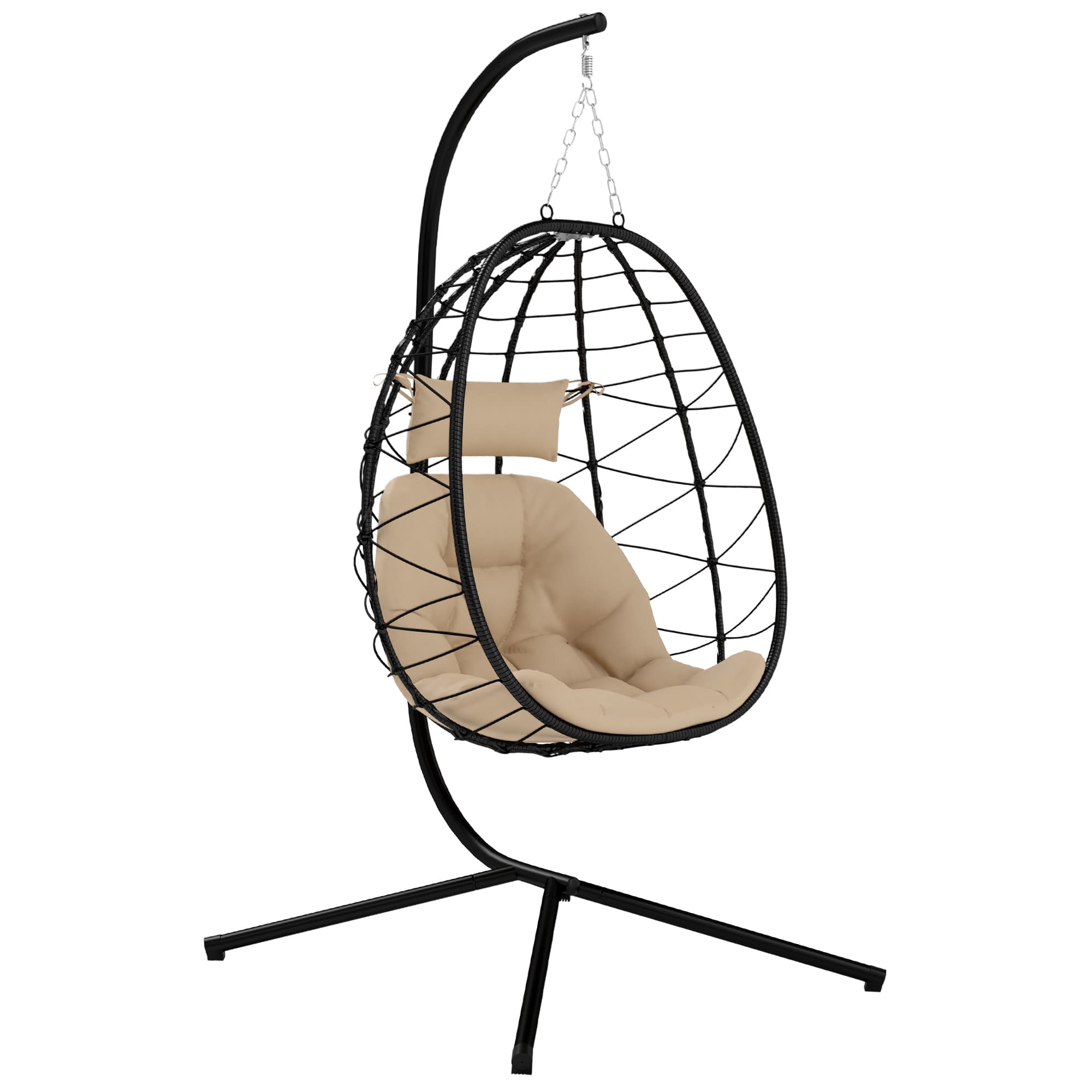 Transform Your Space with this Khaki Hanging Egg Chair - Khaki