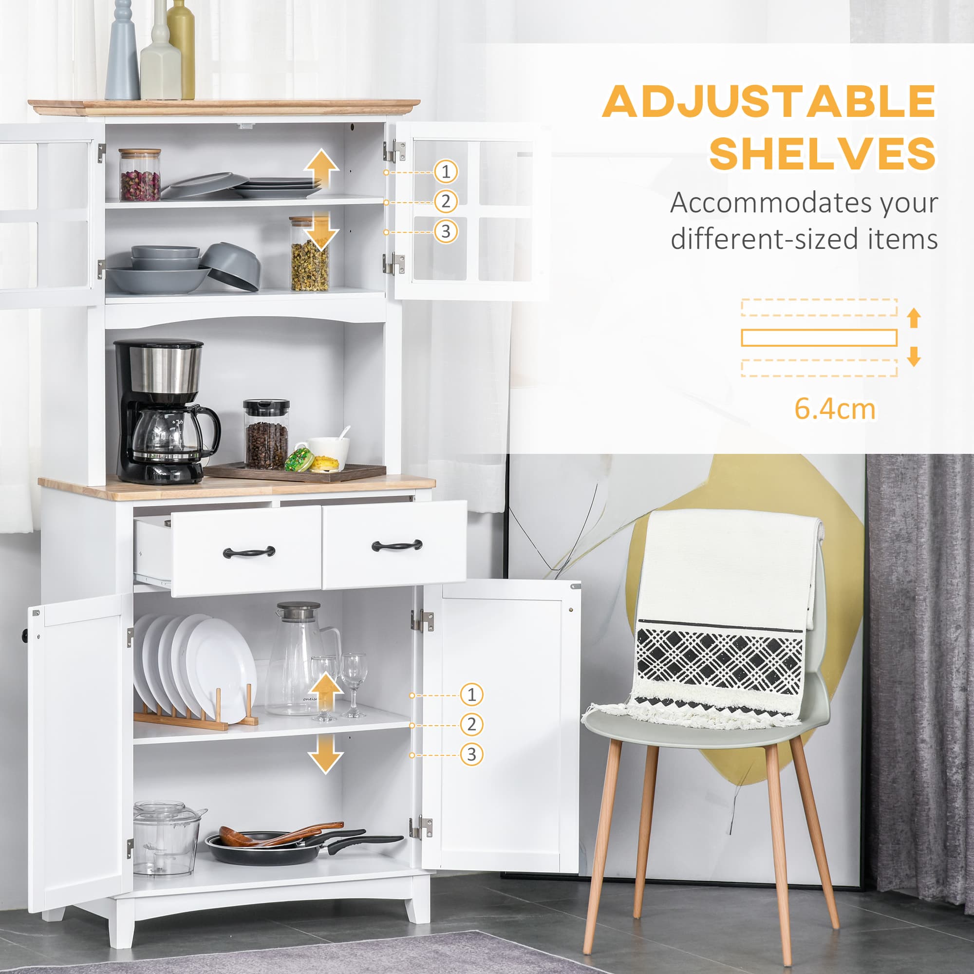 Effortless Kitchen Storage: White Freestanding Cupboard - image 4