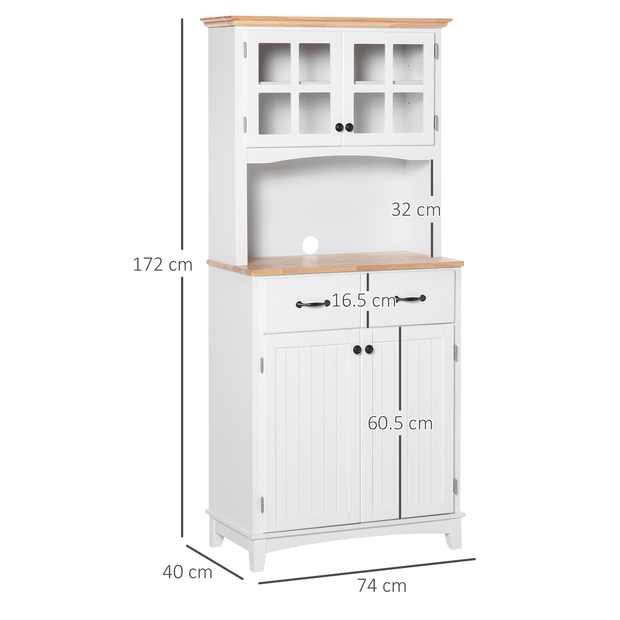 Effortless Kitchen Storage: White Freestanding Cupboard - image 2