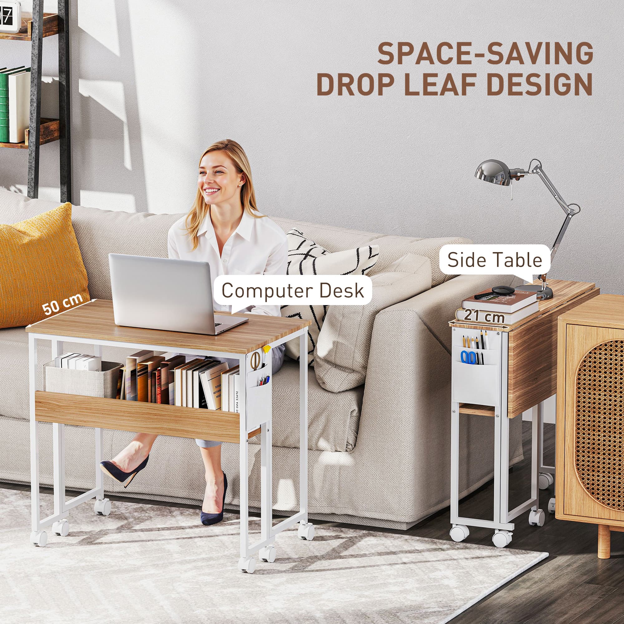 Transform Your Space with this 80cm Drop Leaf Folding Desk - image 4