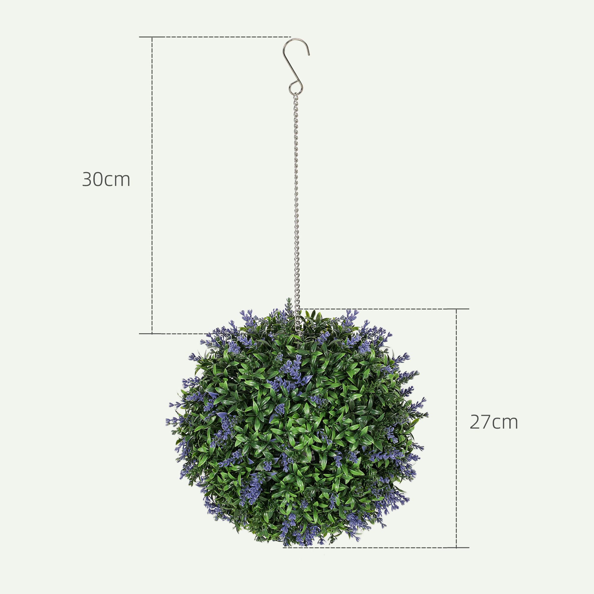 Two UV-Protected Artificial Topiary Balls in Purple and Green - image 6