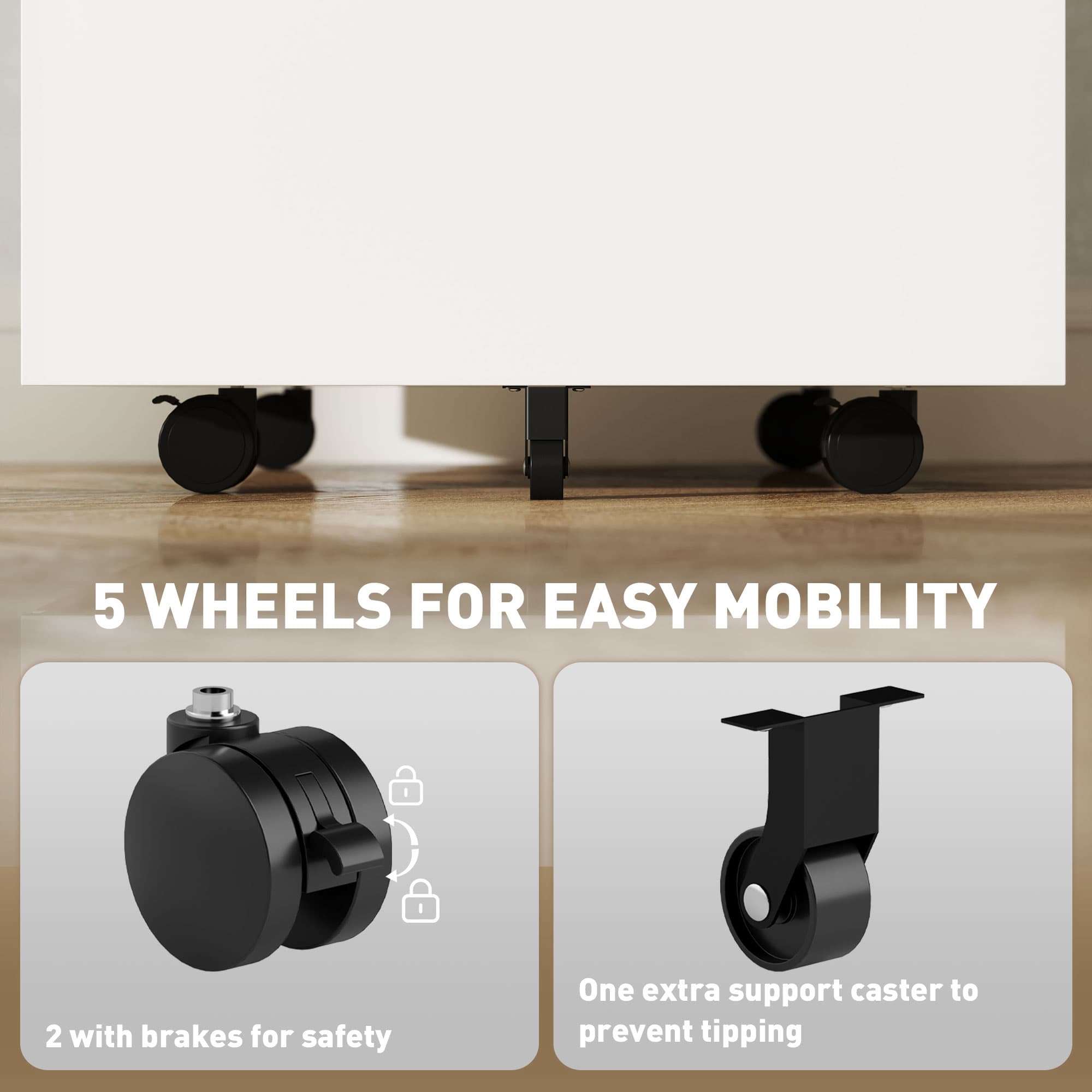 Secure Your Workspace with the Vinsetto Mobile Filing Cabinet - image 3