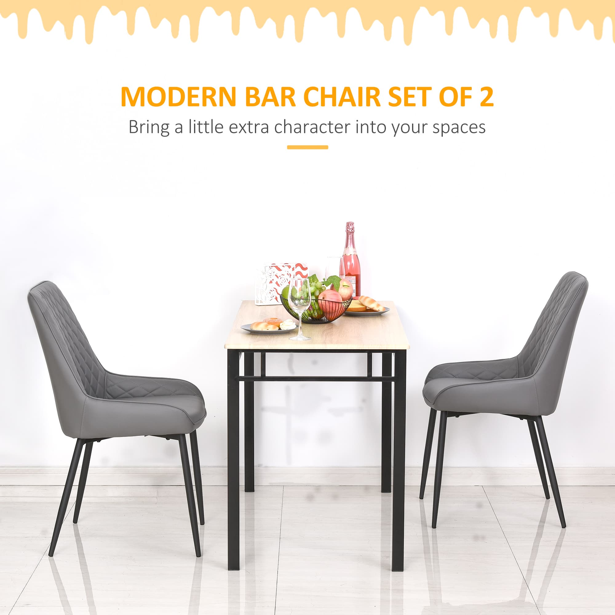 Transform Your Dining Space with Grey Quilted PU Leather Chairs - image 5