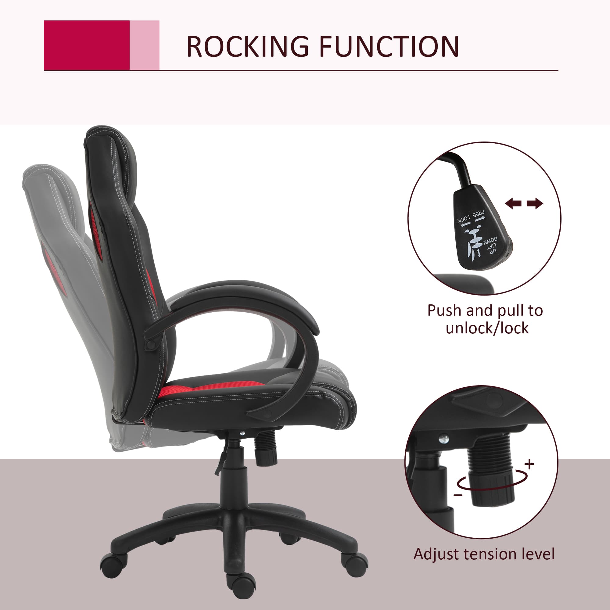 Vinsetto Faux Leather Swivel Office Chair for All-Day Comfort - image 1