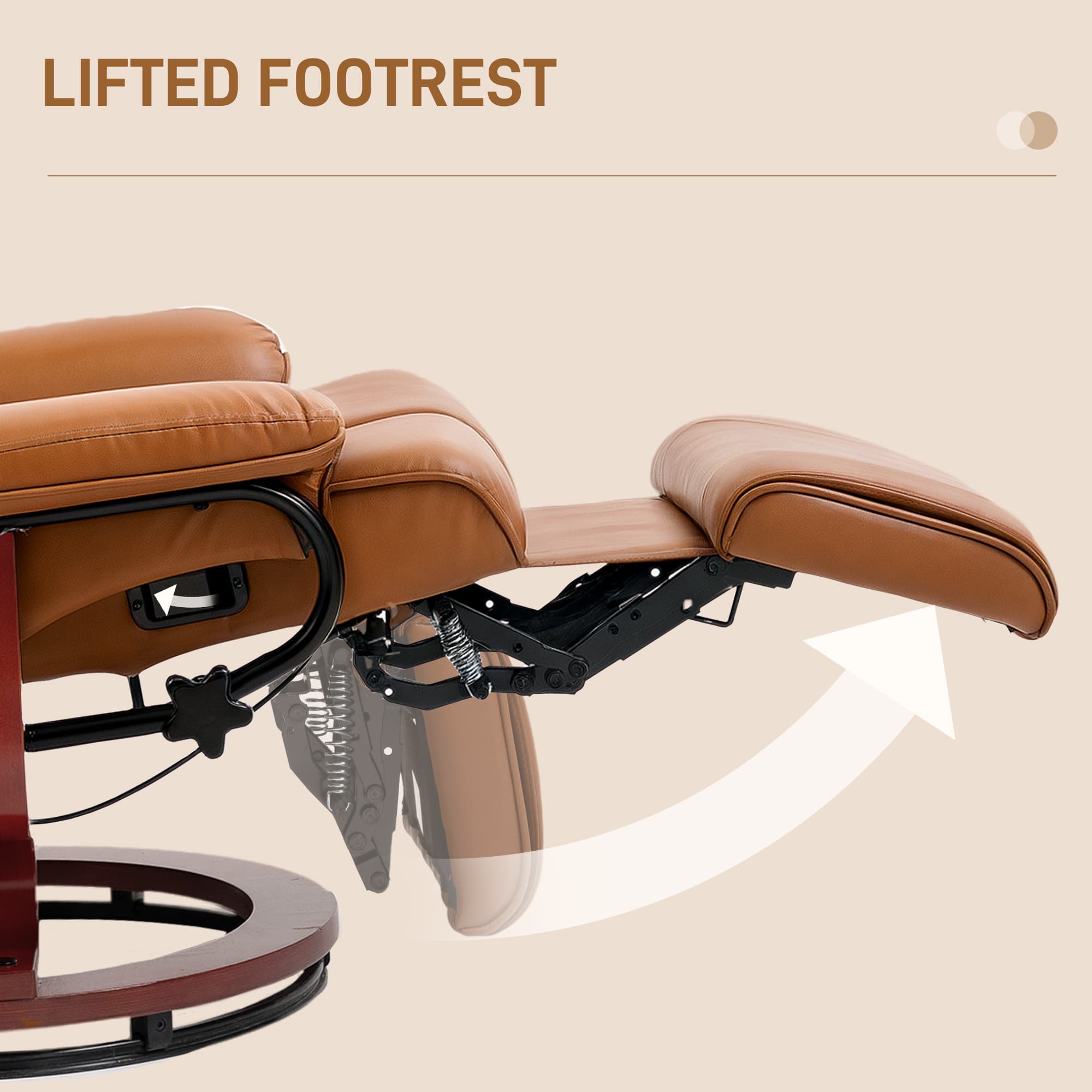 Discover Effortless Comfort with this Brown Swivel Recliner - image 2