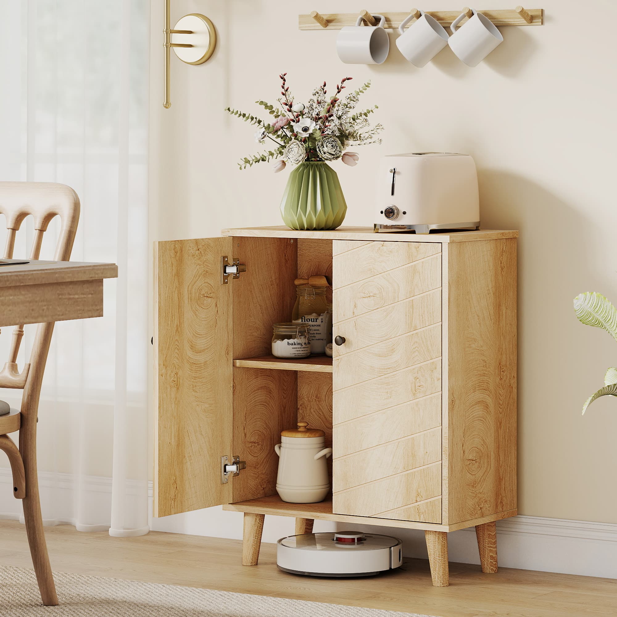 Transform Your Space with this Vintage Chevron Sideboard - image 3
